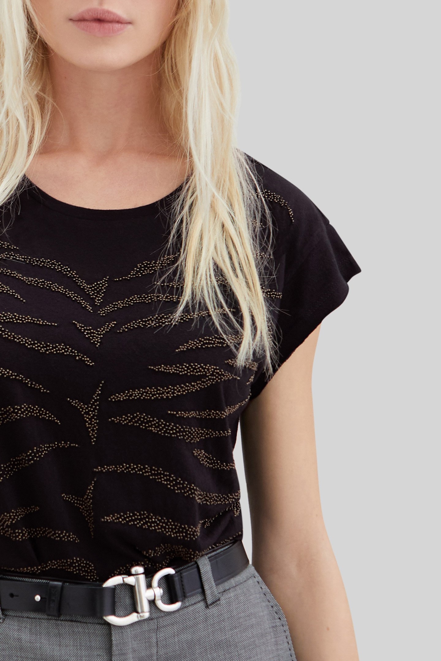 PURE EDITION – BLACK T-SHIRT WITH PRETTY BEADS 5