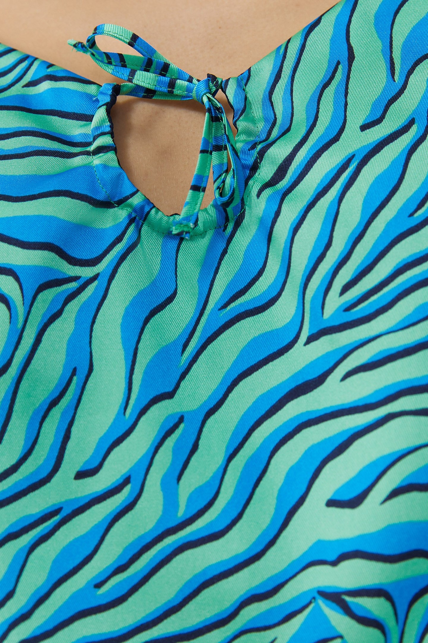TURQUOISE ZEBRA PRINT STRAPPY CAMISOLE 4