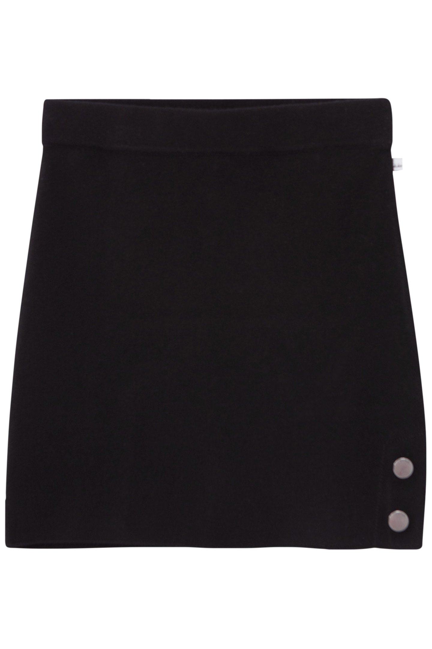 SHORT BLACK KNITTED SKIRT WITH SLIT ON THE GIRL'S SIDE 1