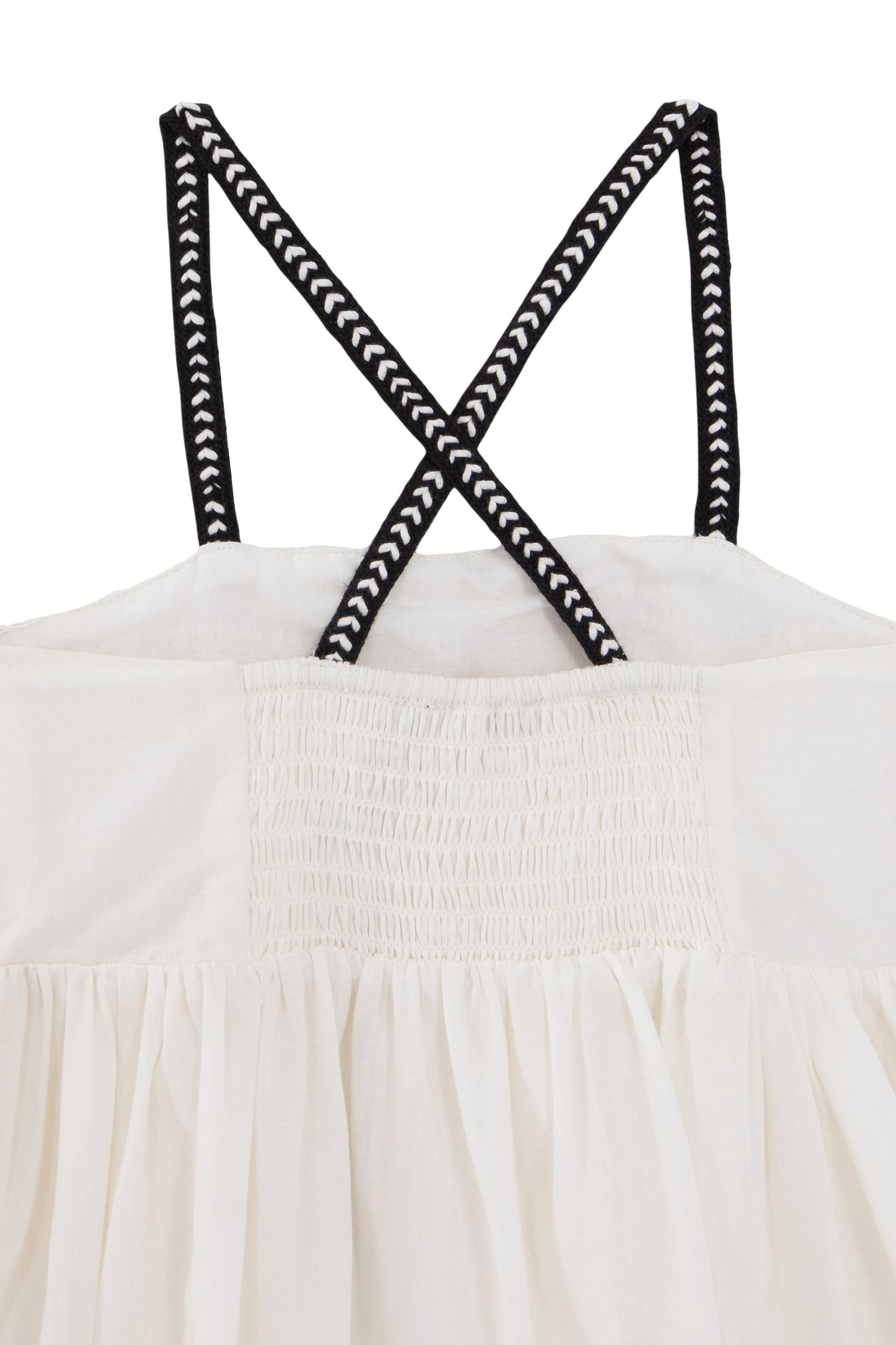 GIRLS’ ECRU DRESS WITH LACE MACRAMÉ DICKEY 4