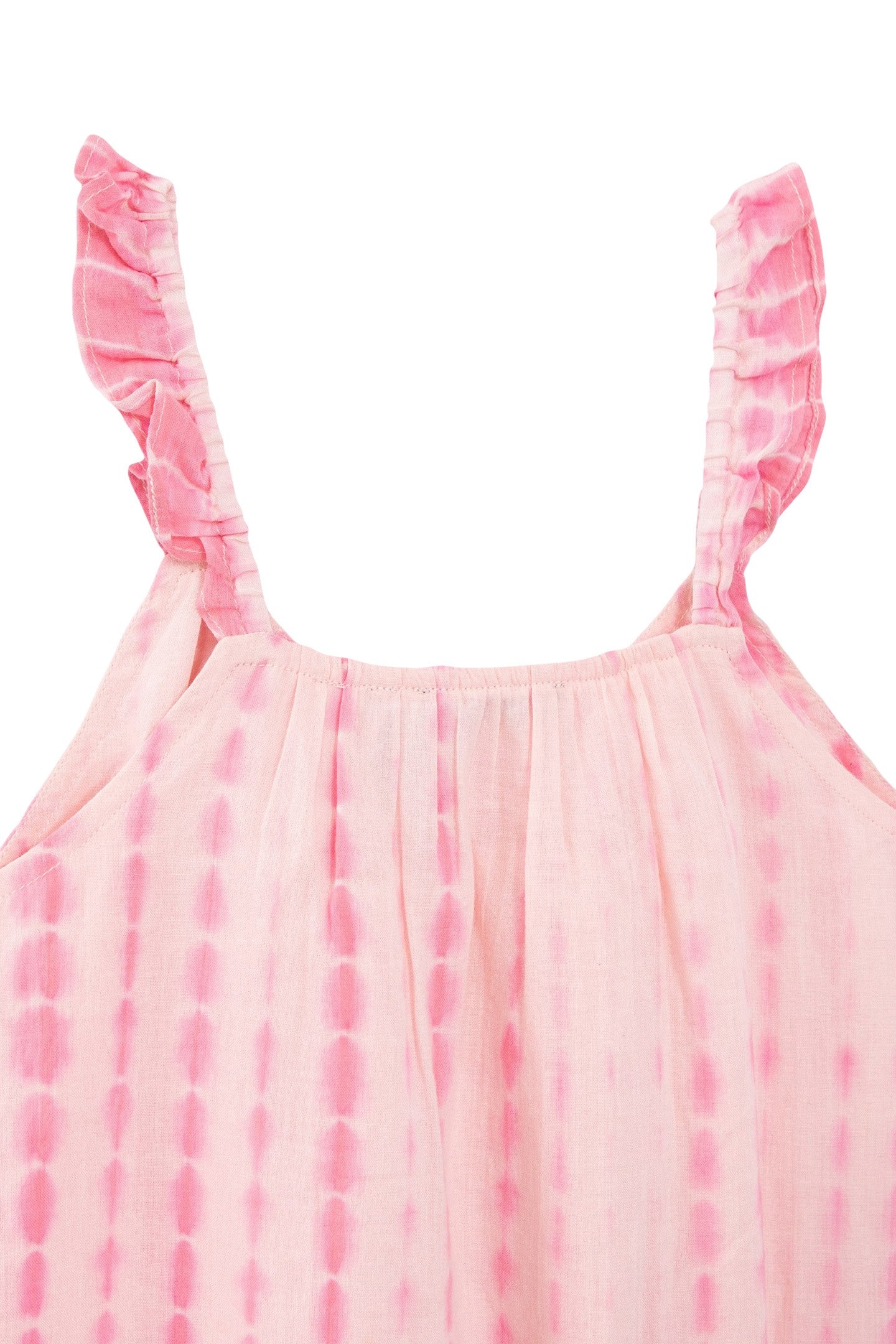 GIRLS’ PINK TIE-DYE DRESS WITH EMBROIDERED NECKLACES 4