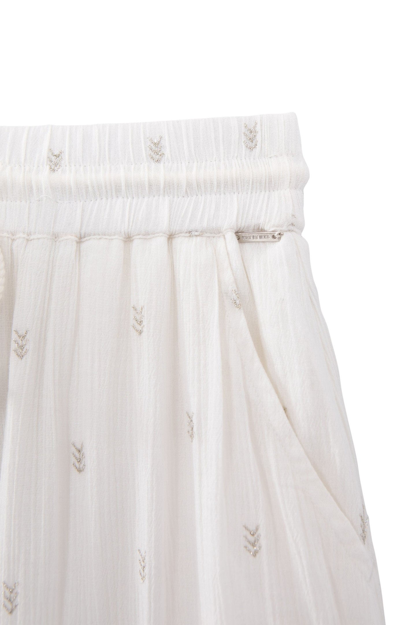 GIRLS’ OFF-WHITE LONG SKIRT WITH GOLD EMBROIDERY 3