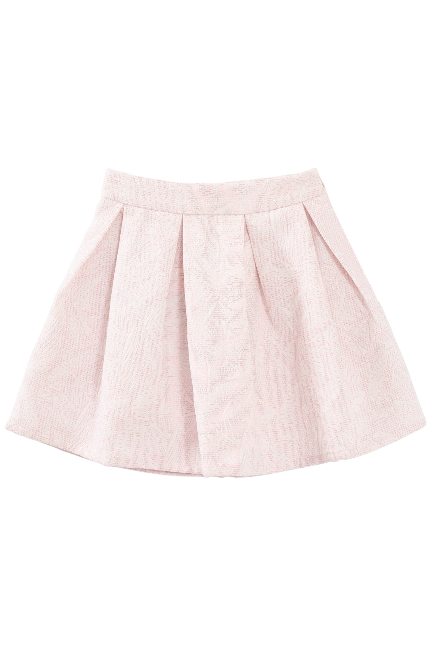 GIRLS’ PINK JACQUARD PRINT SKIRT 1