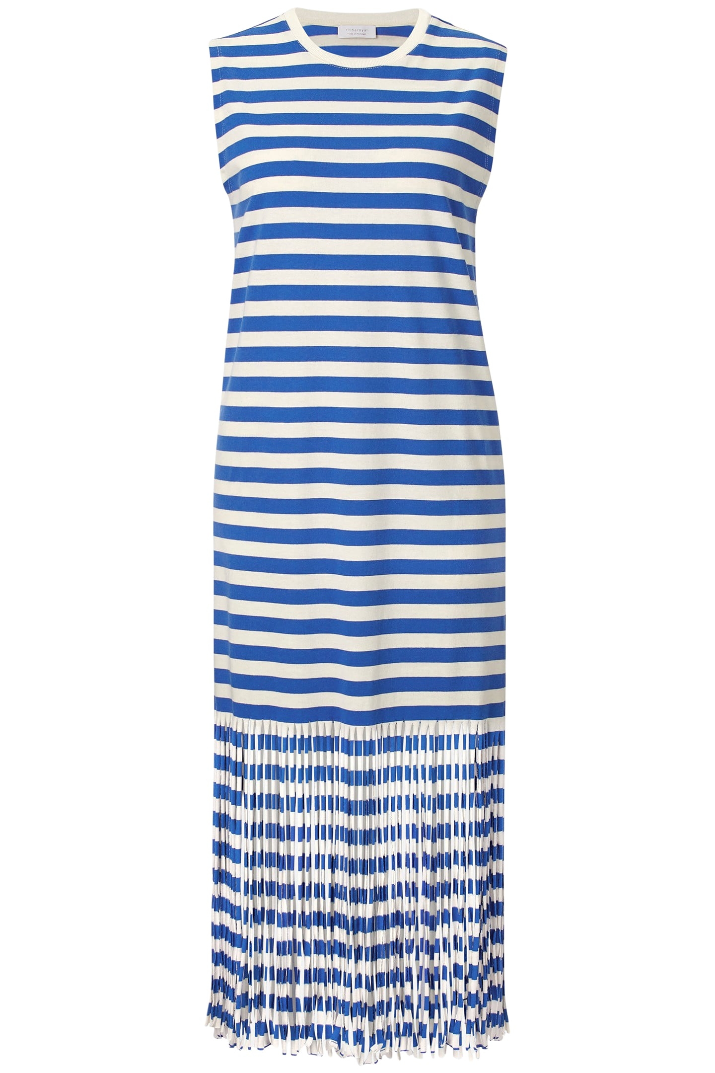 DRESS WITH FRINGES ORGANIC AZZURE BLUE 4