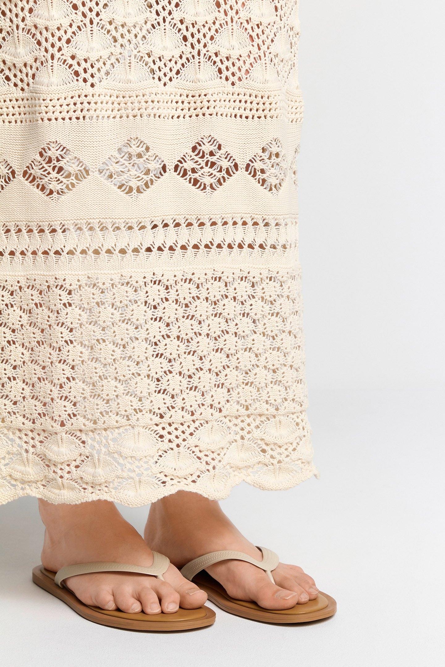 CROCHET KNIT DRESS WHISPER WHITE 6