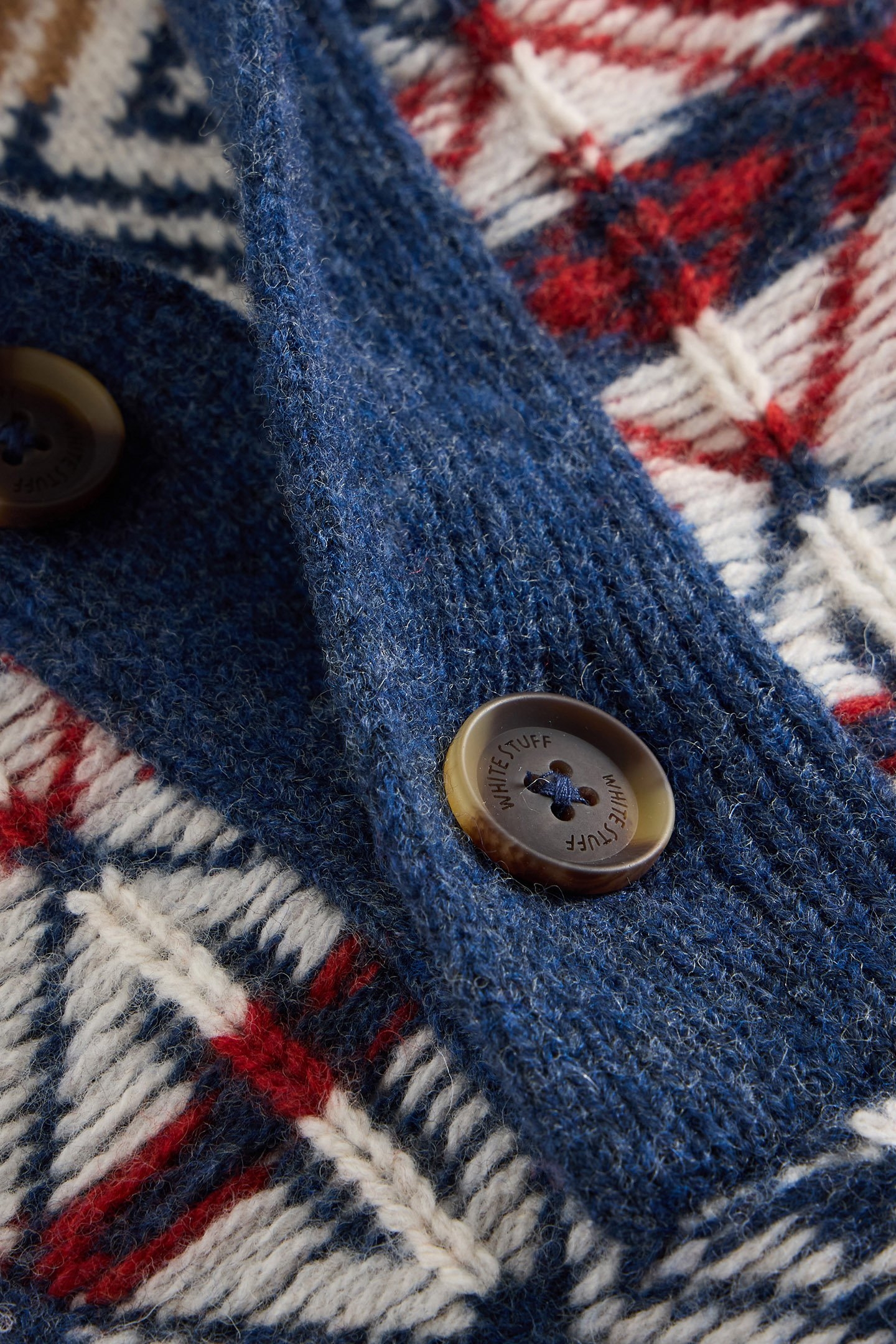 LEWIS FUNNEL NECK FAIRISLE NAVY MULTI 6