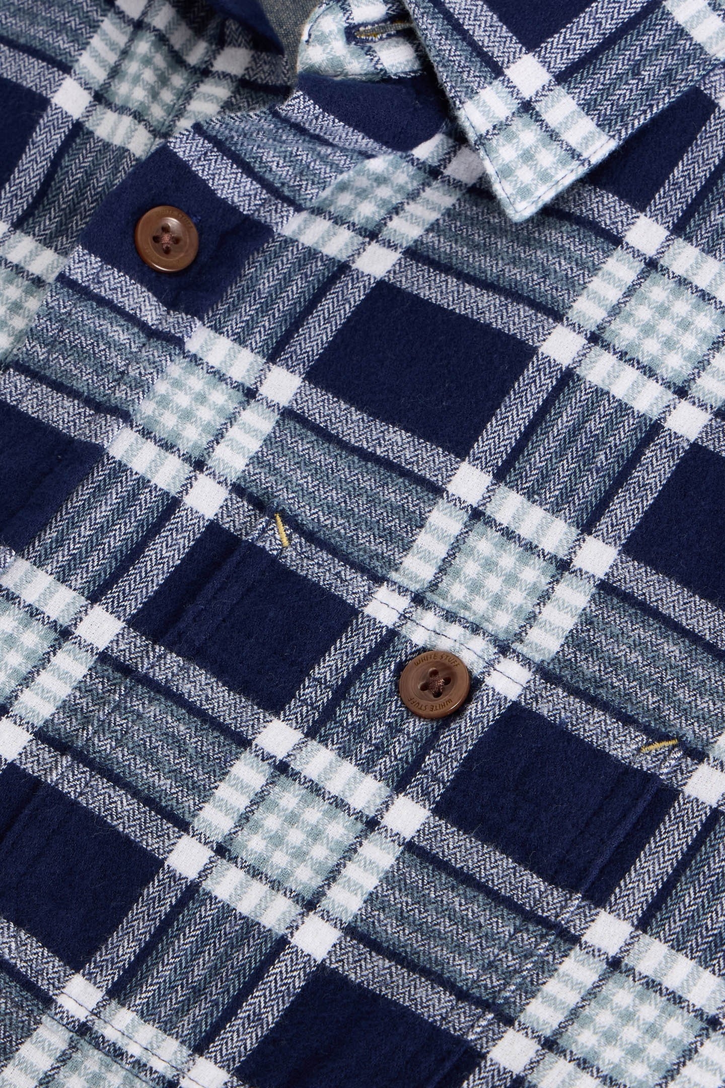 WALLACE BRUSHED CHECK SHIRT NAVY MULTI 6