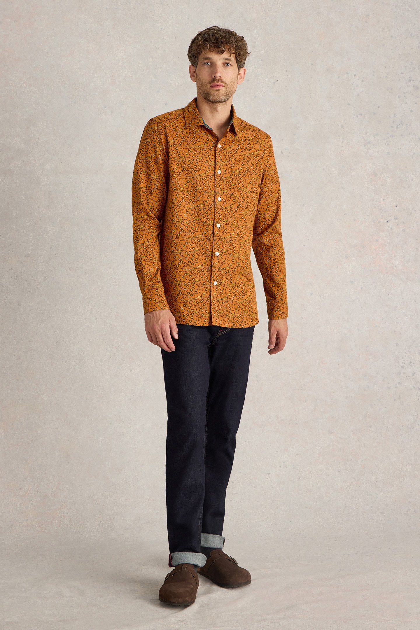 CLIMBING THORNS PRINTED SHIRT ORANGE MULTI 1