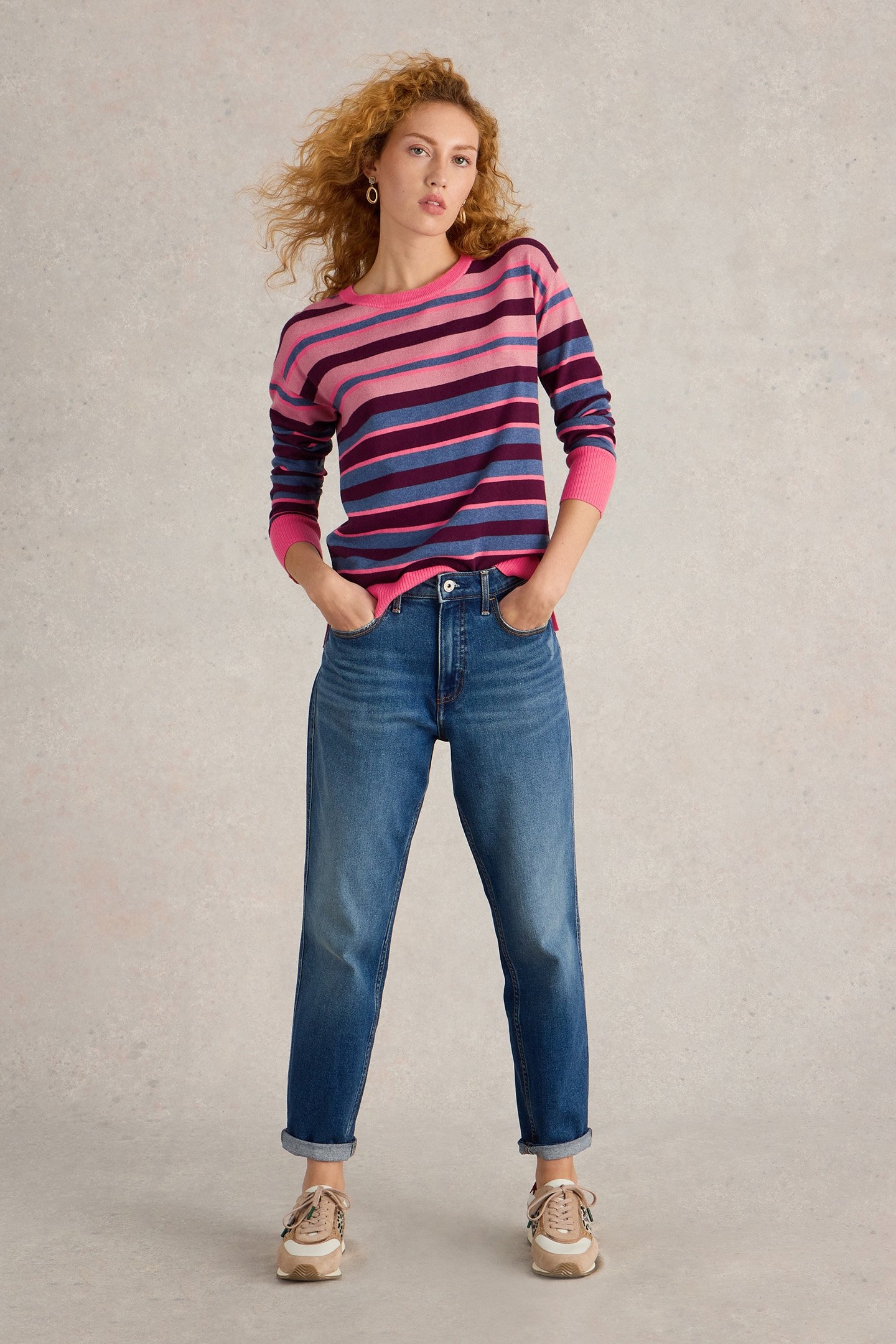 CITY STRIPE JUMPER PINK MULTI 3
