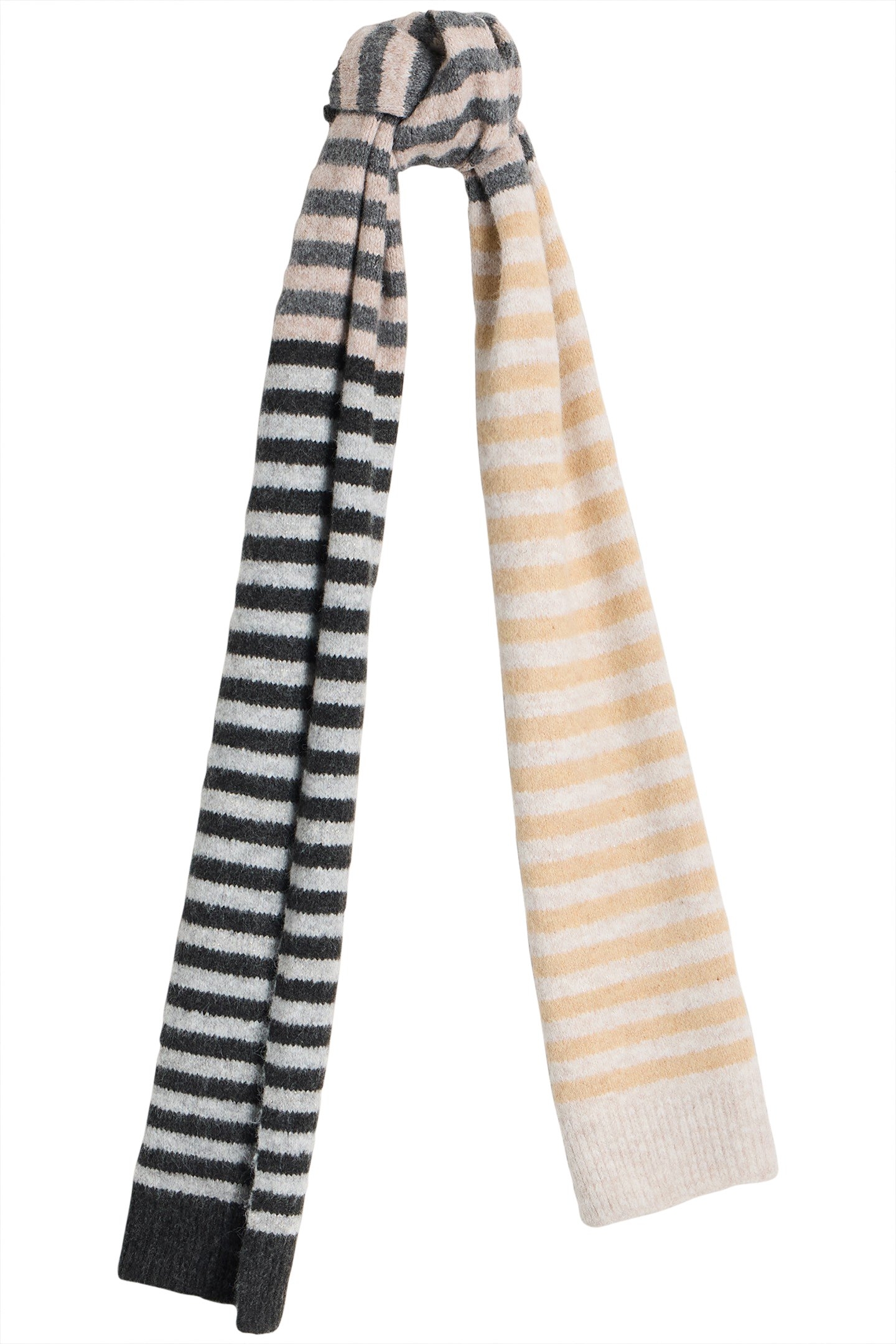 STRIPE KNITTED SCARF NATURAL MULTI 1