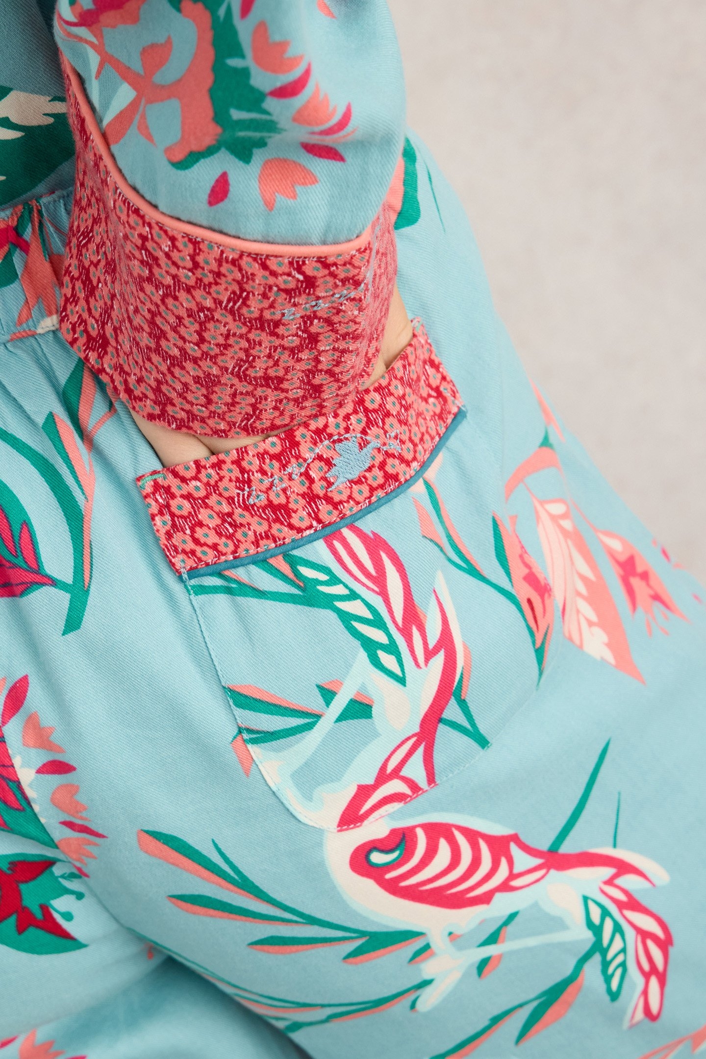 NINA ORGANIC PJ BOTTOM BLUE PRINT 5