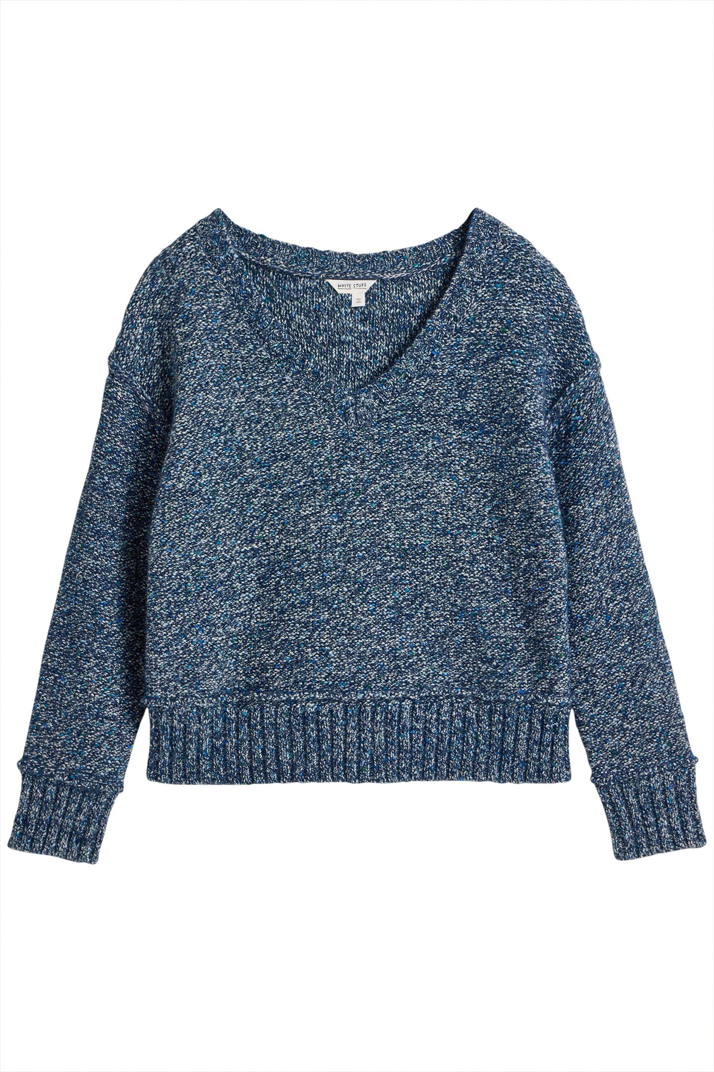 TAMMY TEXTURED V NECK DARK NAVY 4