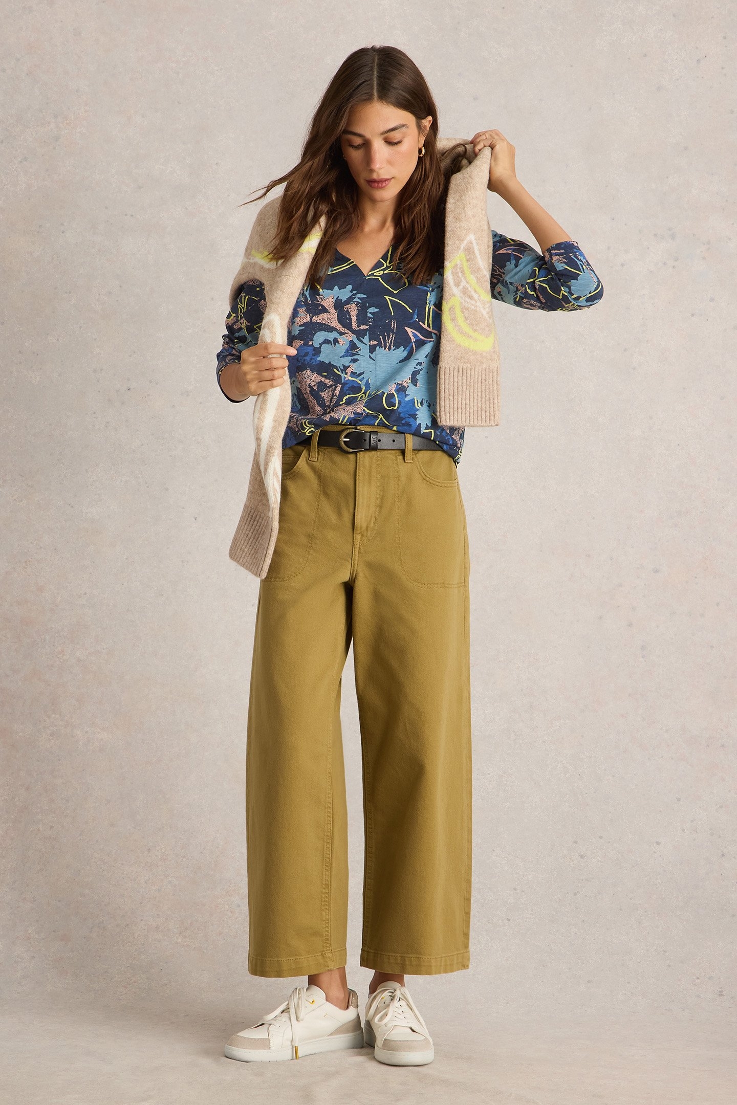 NELLY LS TEE NAVY MULTI 4