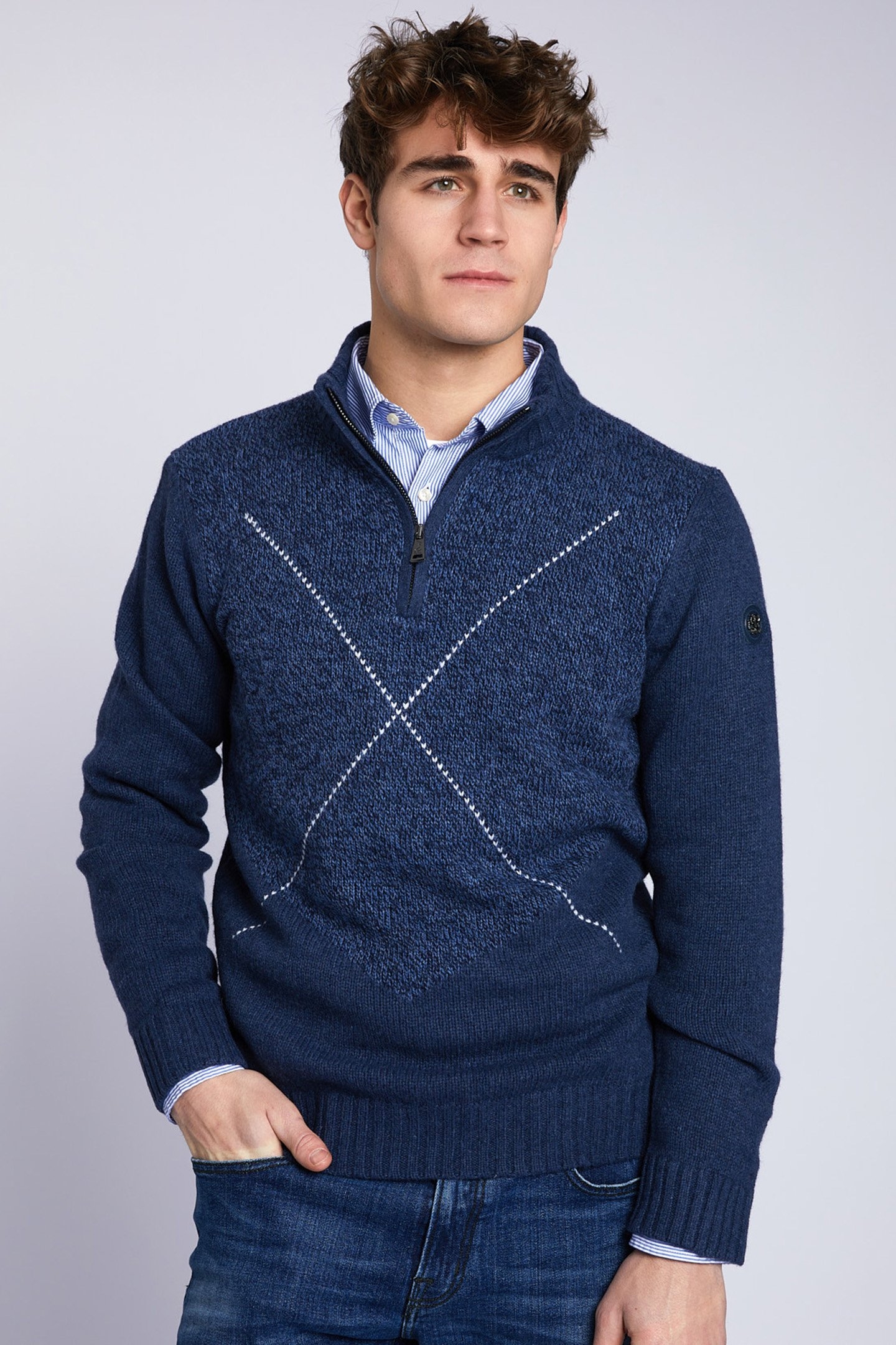 CUSTOM FIT MOCK NECK PULLOVER 1