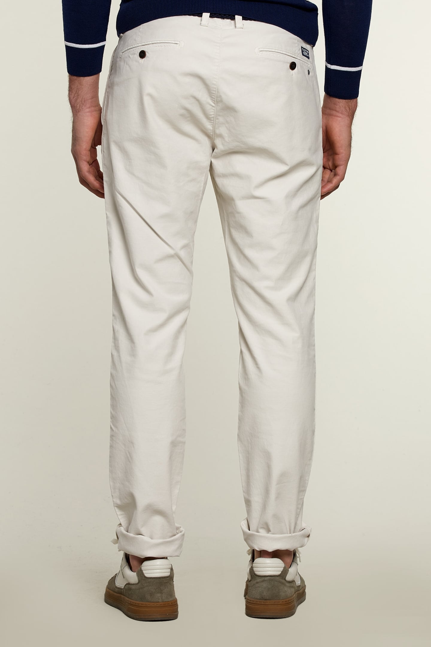 SLIM FIT COTTON CHINO CHALK 2