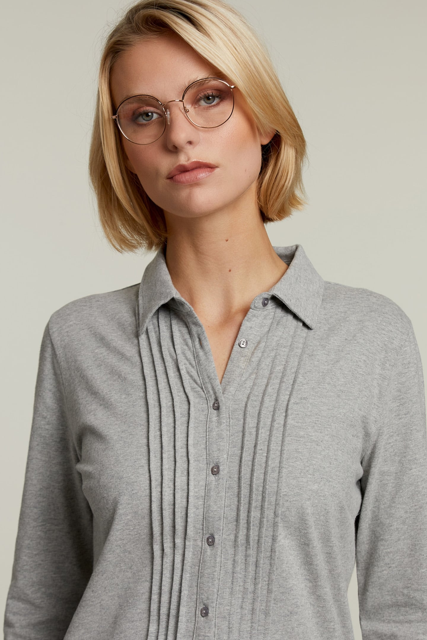 GREY T-SHIRT WITH BUTTONS 4