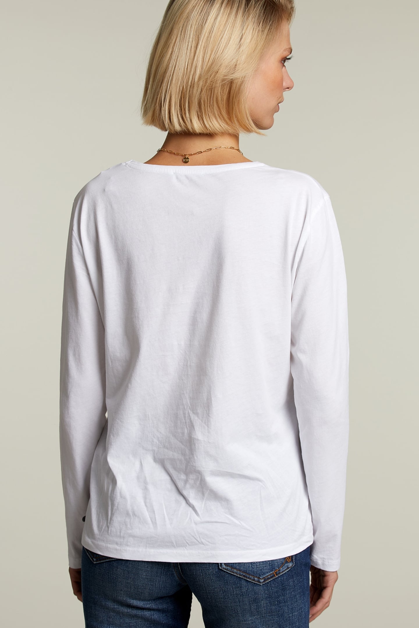 WHITE CREW NECK T-SHIRT 2