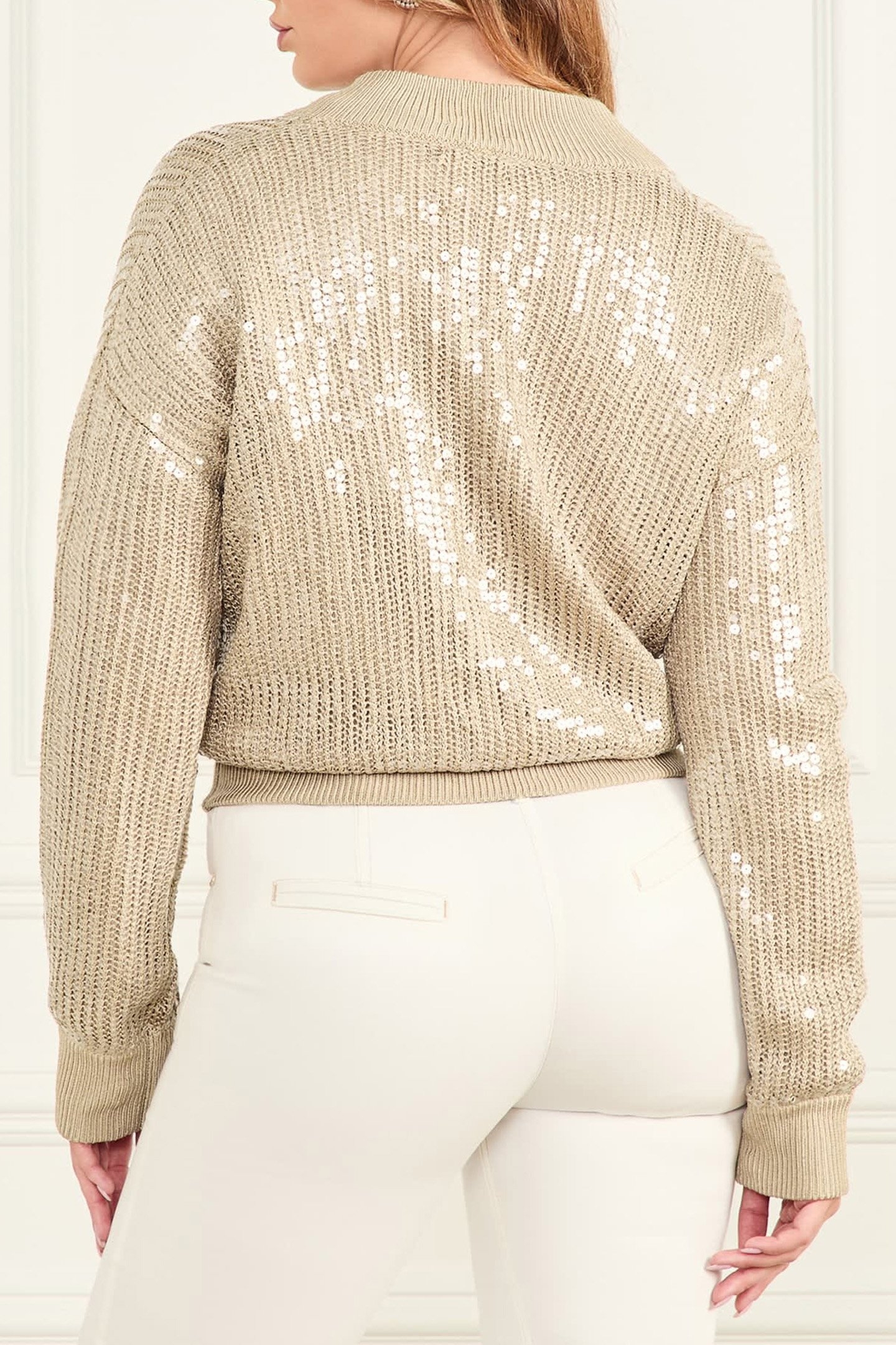 CLAUDIA SEQUINS SWEA HERB TAN MULTI 2