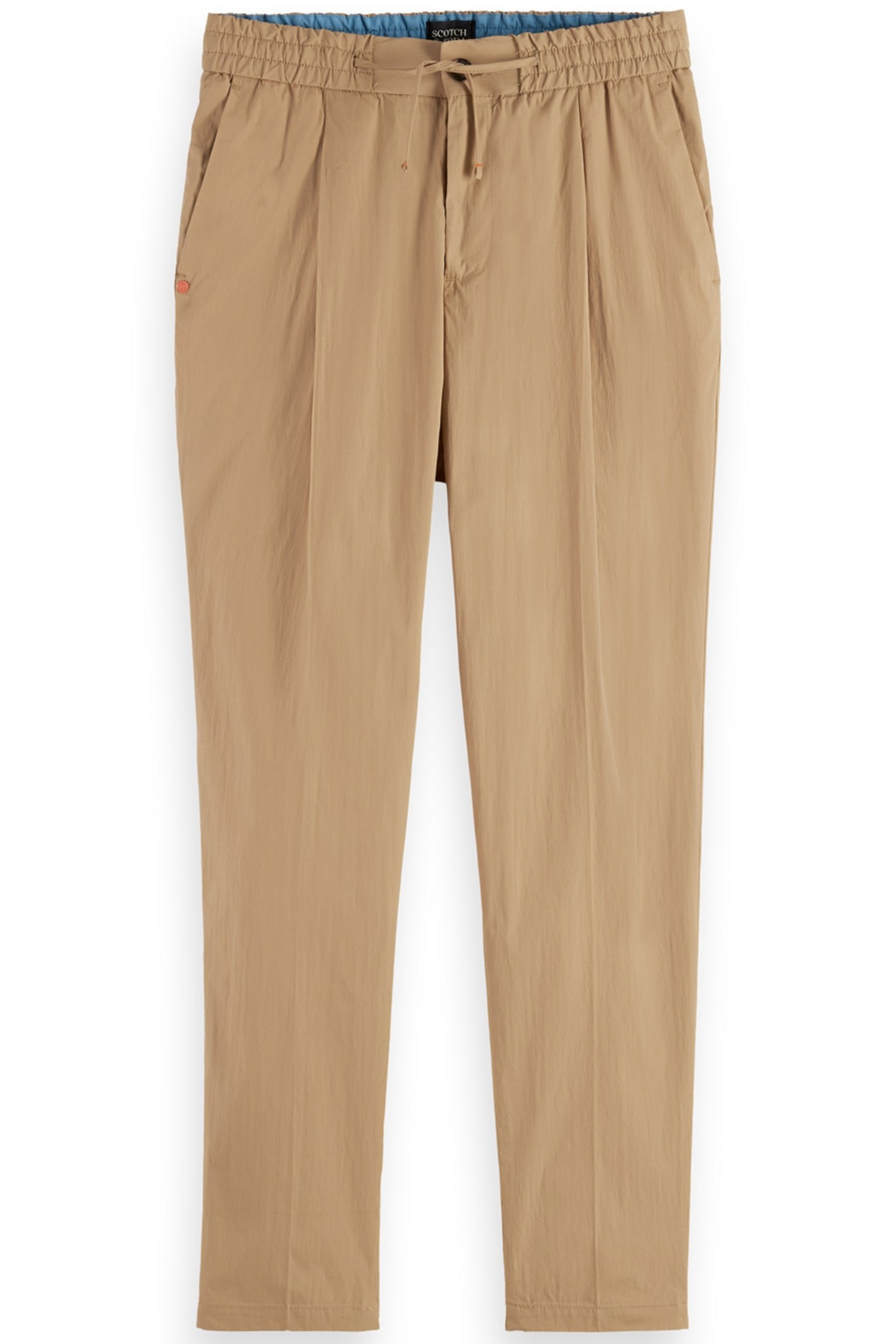 MORTON - PLEATED COTTON-NYLON POPLIN JOGGER DESERT SAND 1