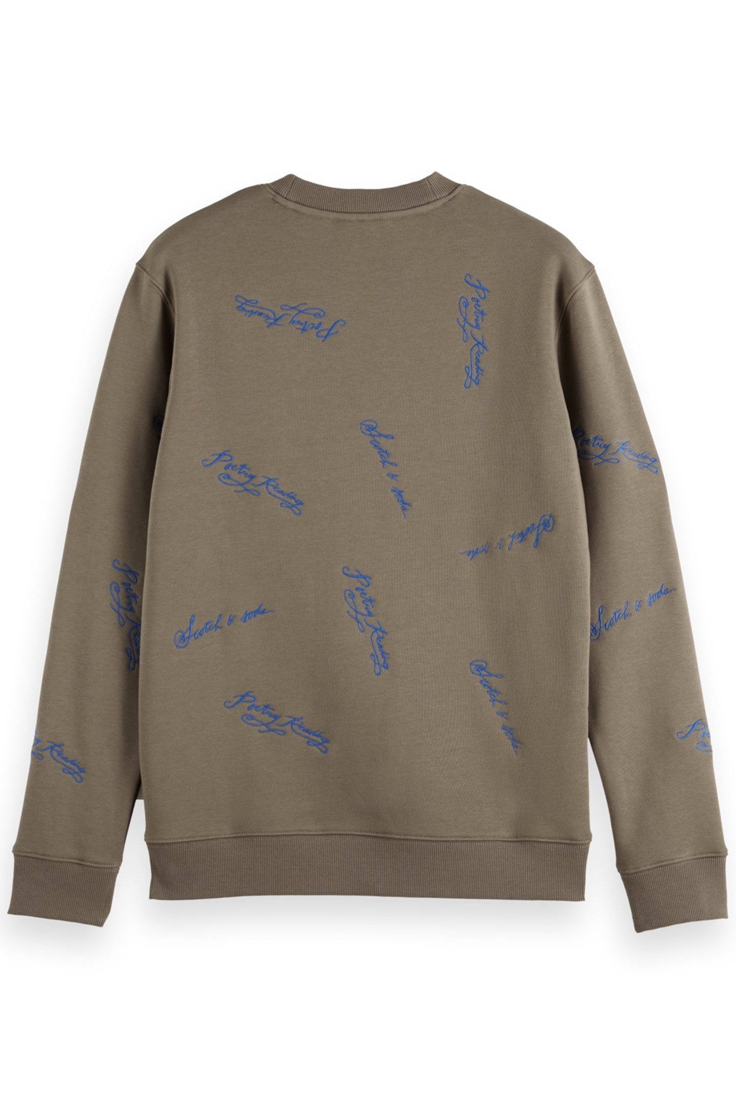 EMBROIDERED SWEATSHIRT POETRY READING AOP 5