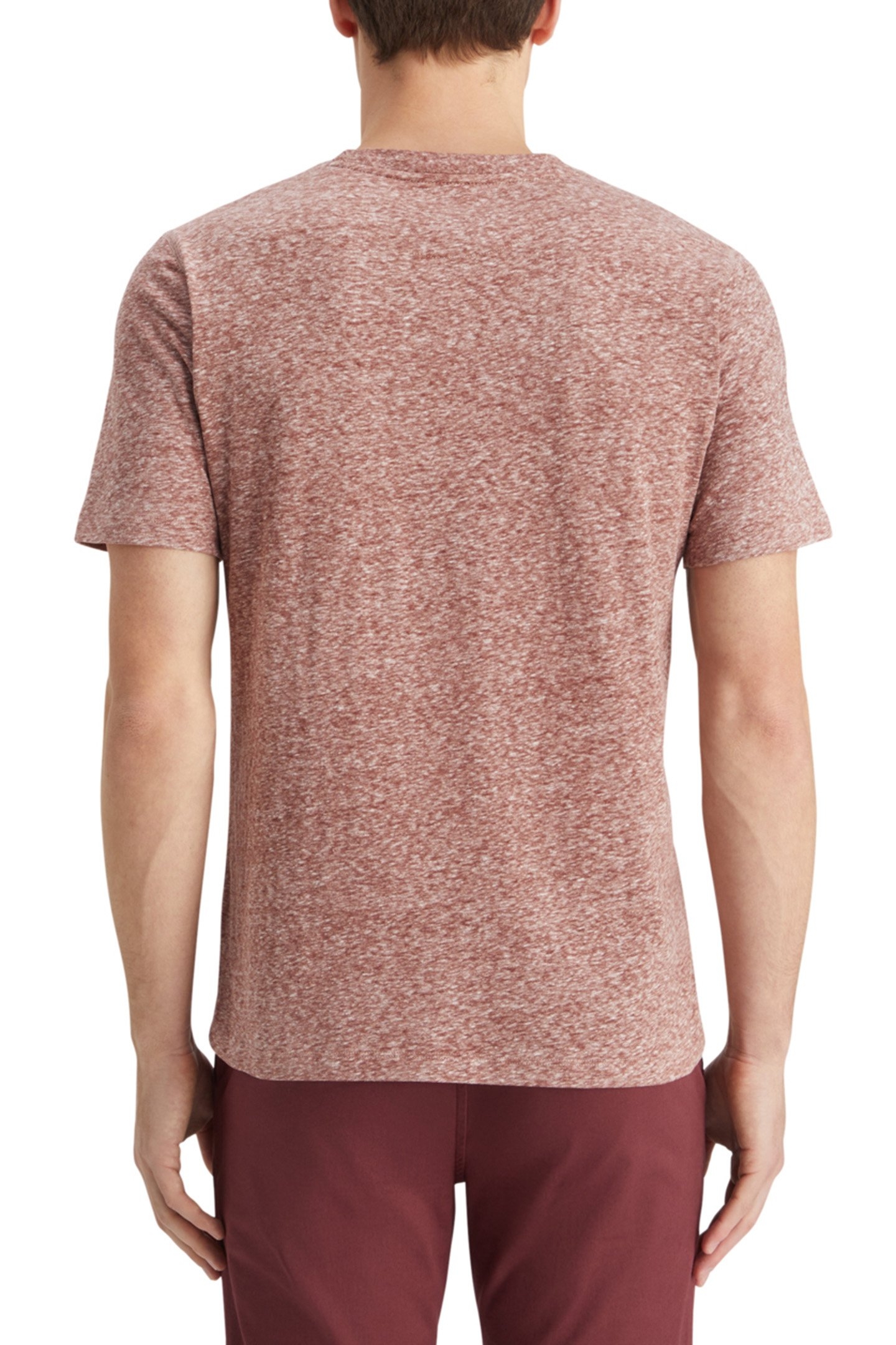 REGULAR FIT MELANGE T-SHIRT WINE 2