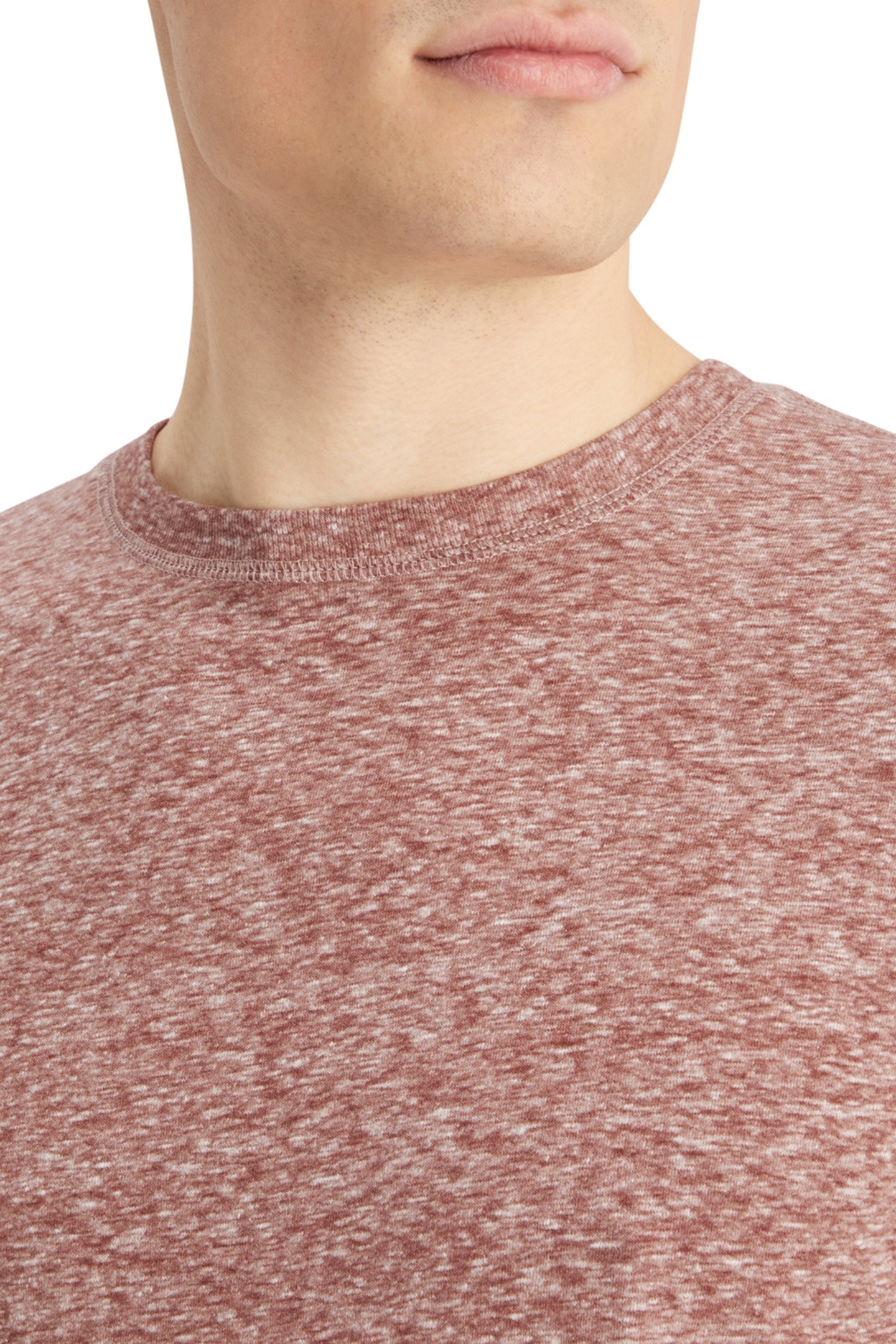 REGULAR FIT MELANGE T-SHIRT WINE 7