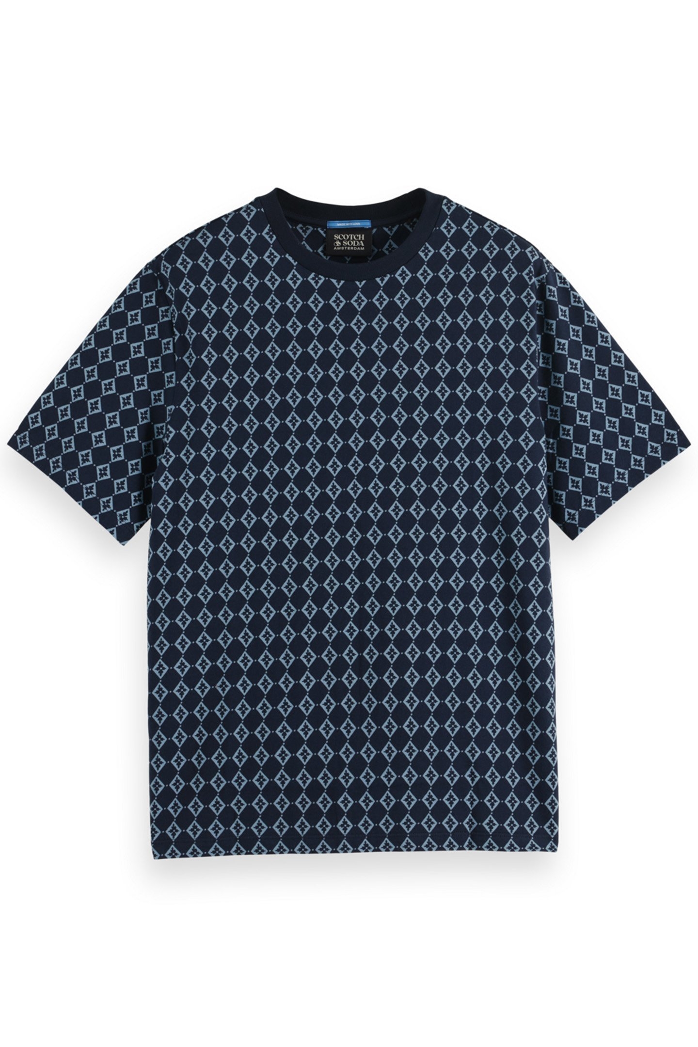 REGULAR FIT MINI ALL OVER PRINT T-SHIRT NIGHT GEO FLOWER 1