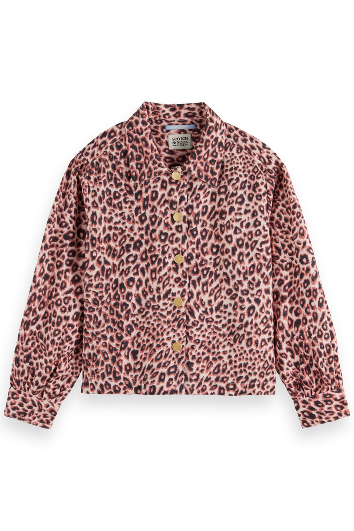 GIRL LIGHTWEIGHT FLANNEL SHIRT MINI LEOPARD 1