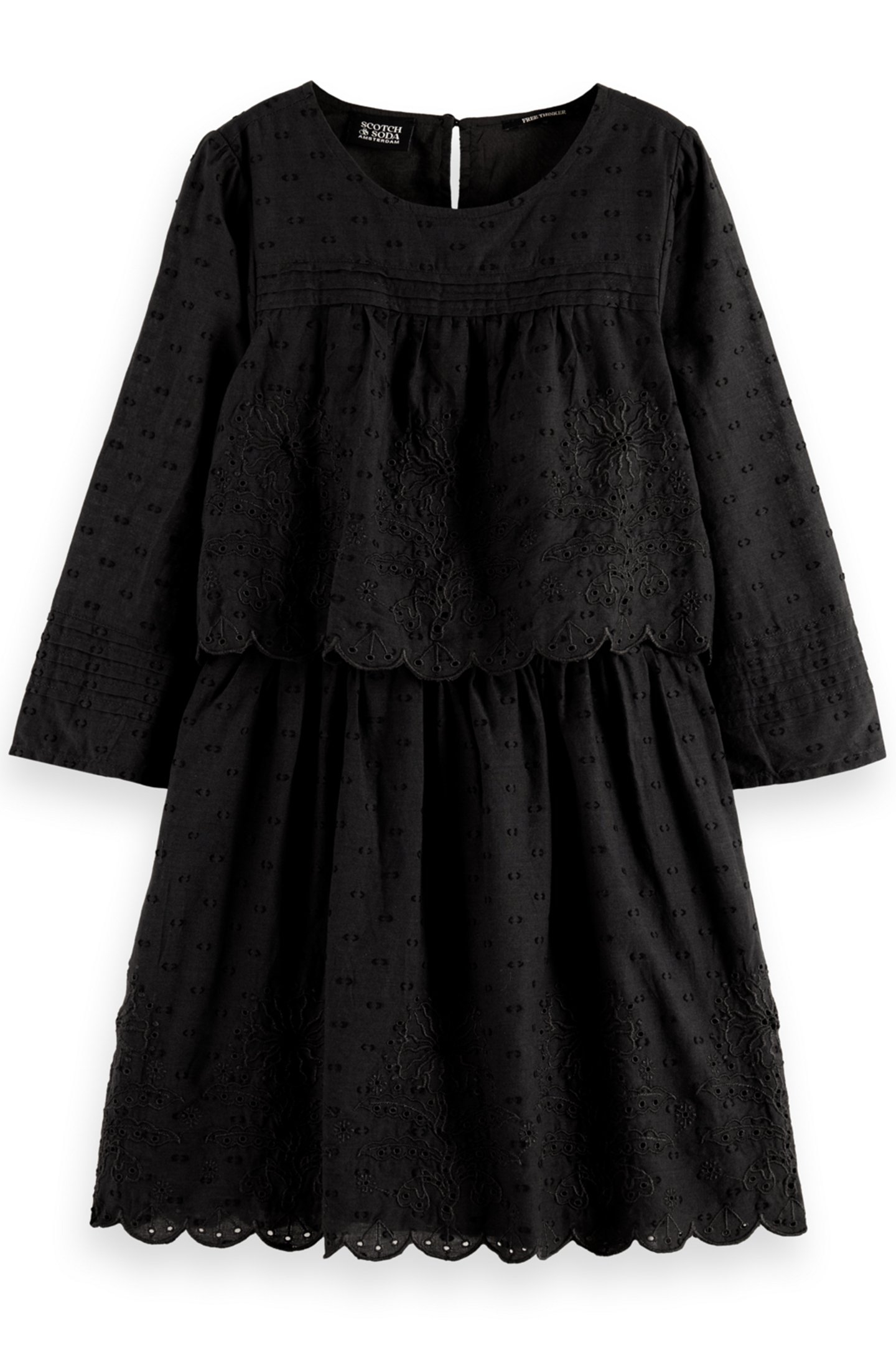 GIRL BRODERIE ANGLAISE DRESS VINYL 1