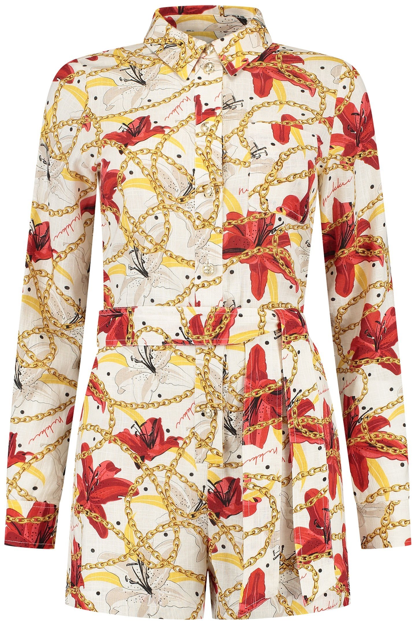 DINAPORE PLAYSUIT STAR WHITE/GOJI BERRY 2