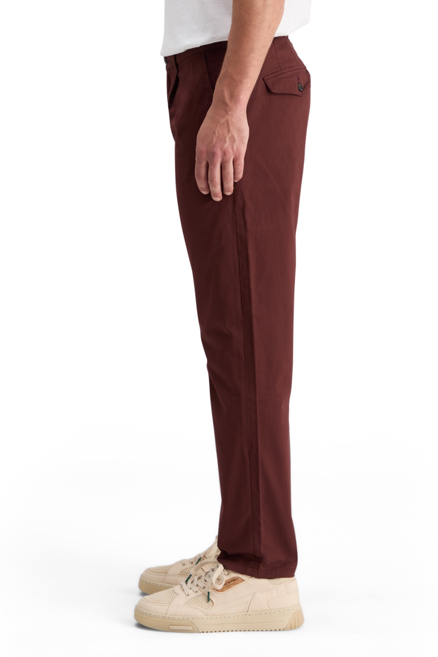BLAKE - PLEATED SATINE CHINO RICH MAHOGANY 7