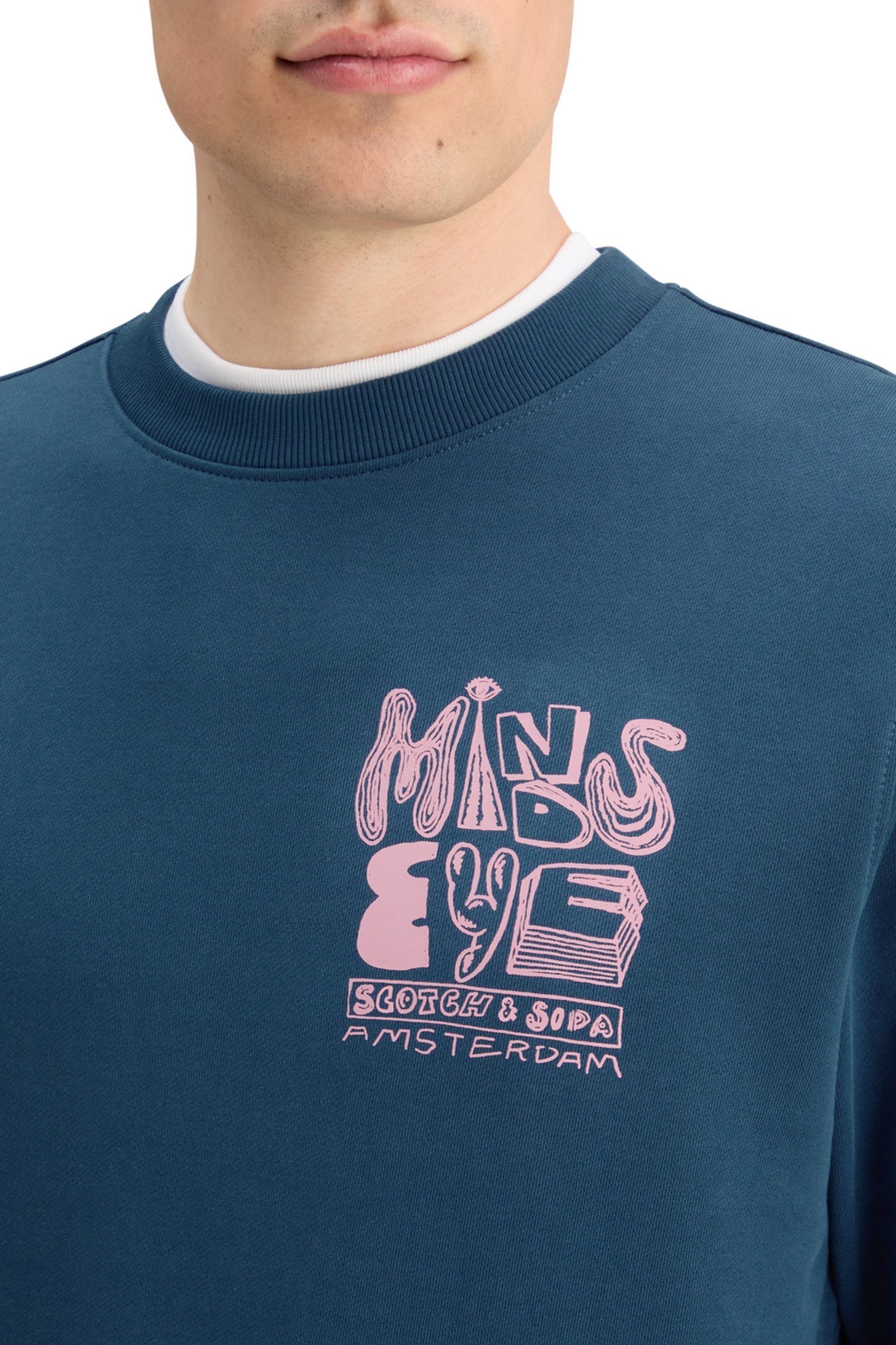 LEFT CHEST ARTWORK SWEATSHIRT HERITAGE BLUE 8