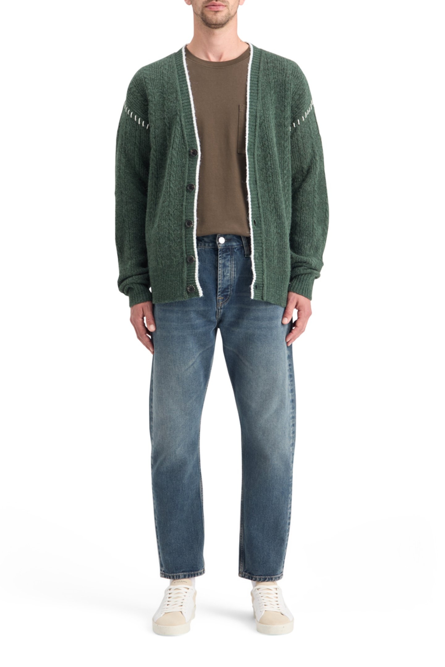 3 CROSSES LOOSE FIT POCKET T-SHIRT COFFEE 6