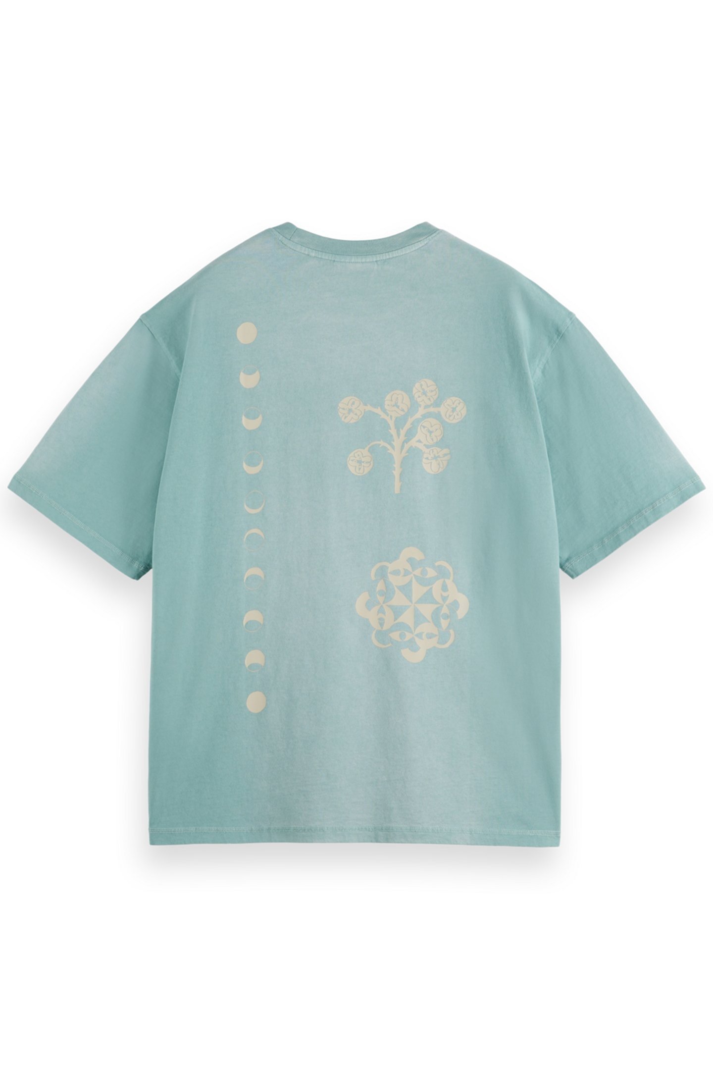 GARMENT DYED FRONT BACK ARTWORK T-SHIRT PACIFIC BLUE 2