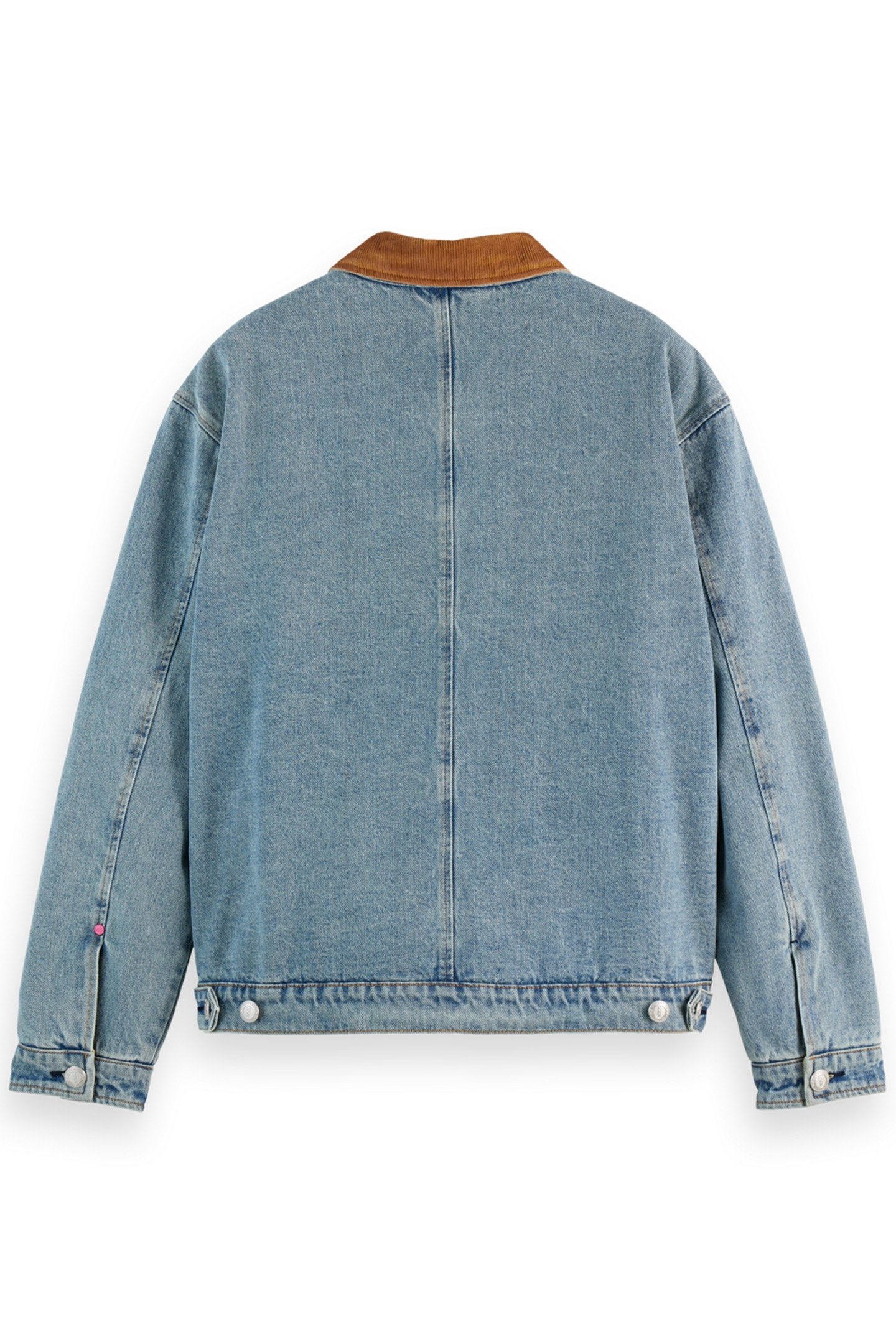 CORD COLLAR INDIGO TEDDY JACKET WASHED INDIGO 5