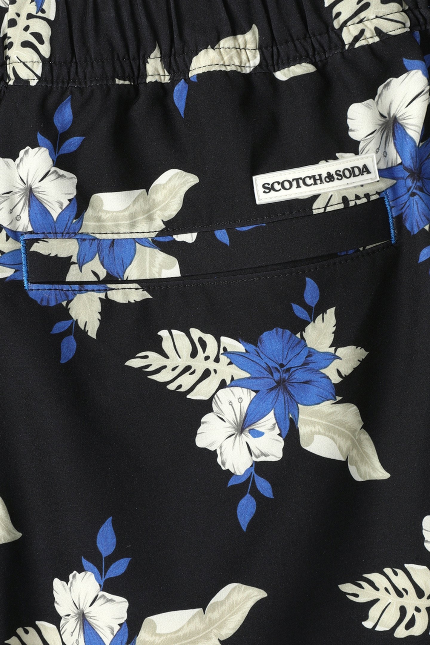 MIDNIGHT GARDEN SWIM TRUNK BLACK GREY 6