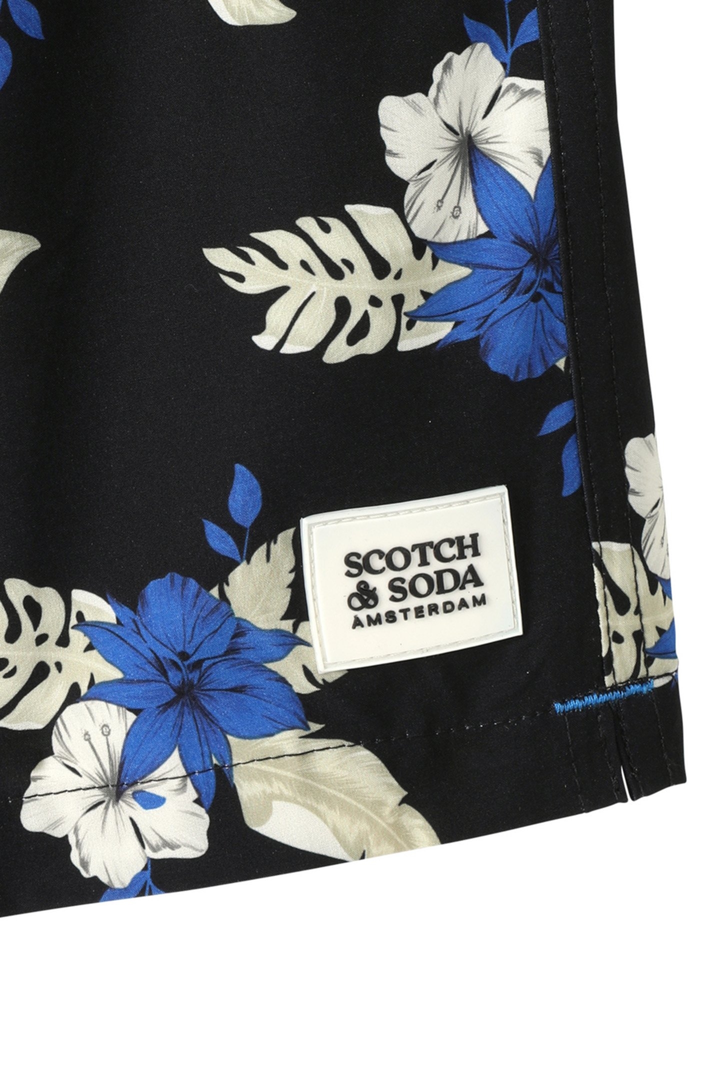 MIDNIGHT GARDEN SWIM TRUNK BLACK GREY 5