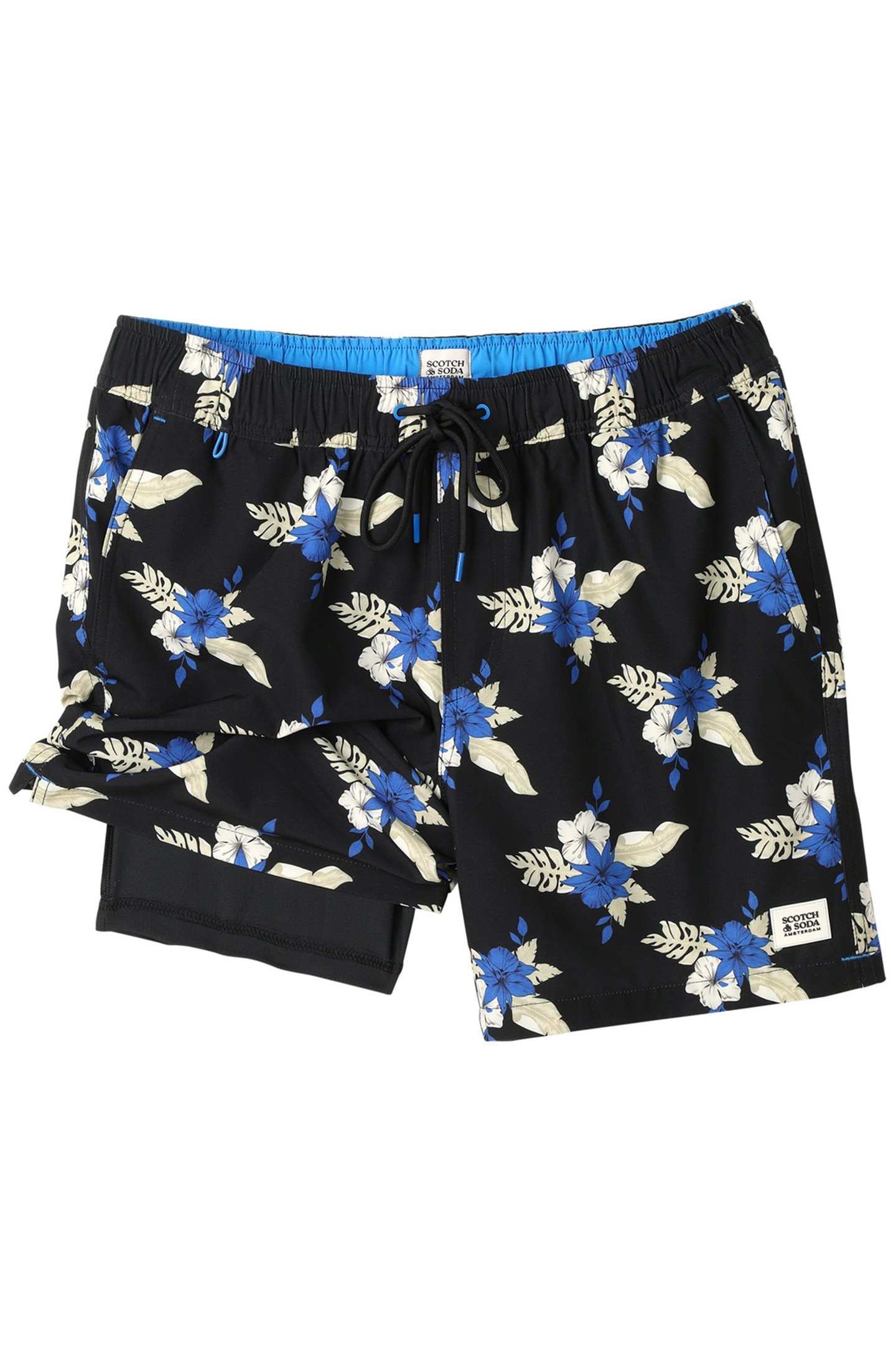 MIDNIGHT GARDEN SWIM TRUNK BLACK GREY 3