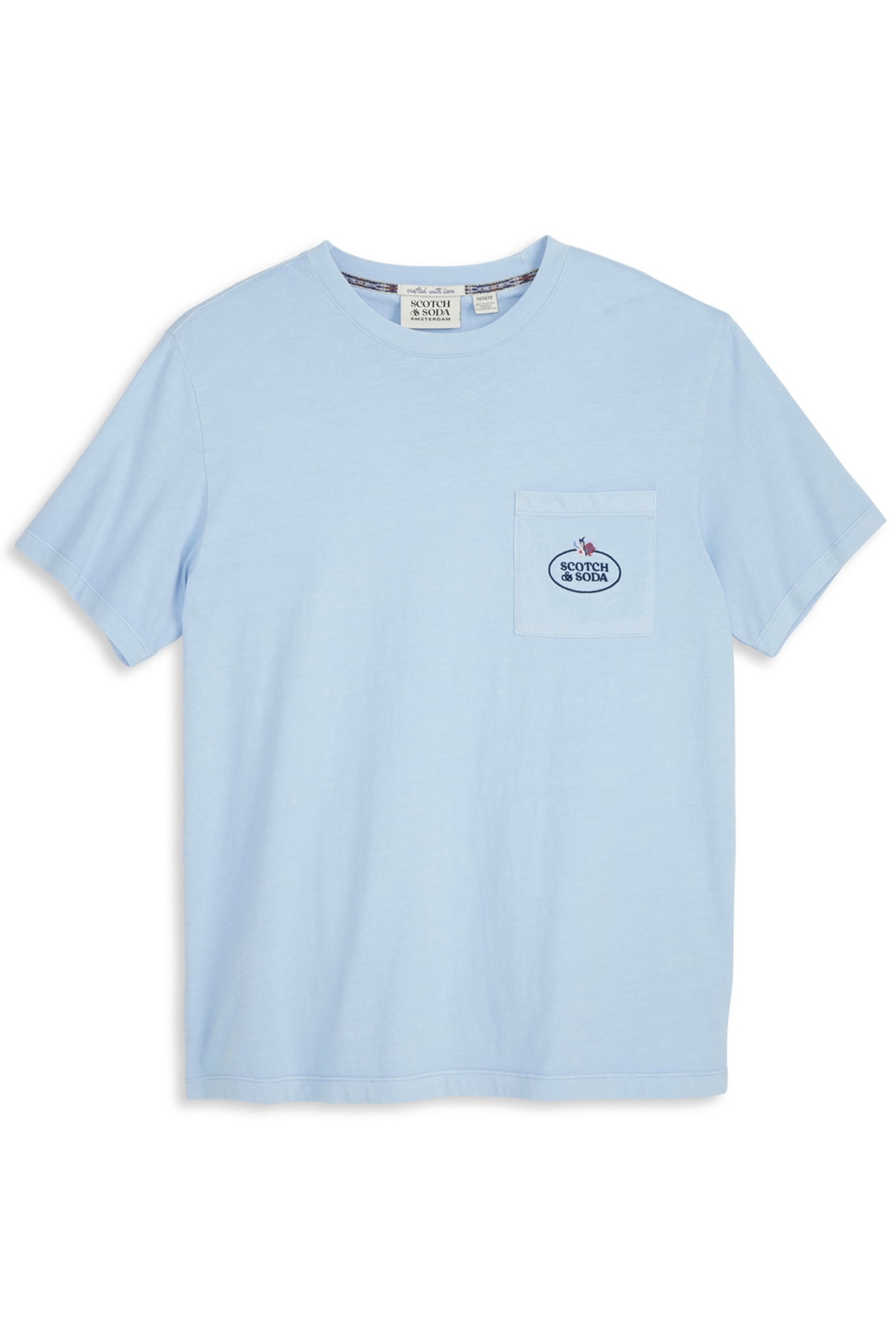 GARMENT DYED SS POCKET TEE BABY BLUE 1