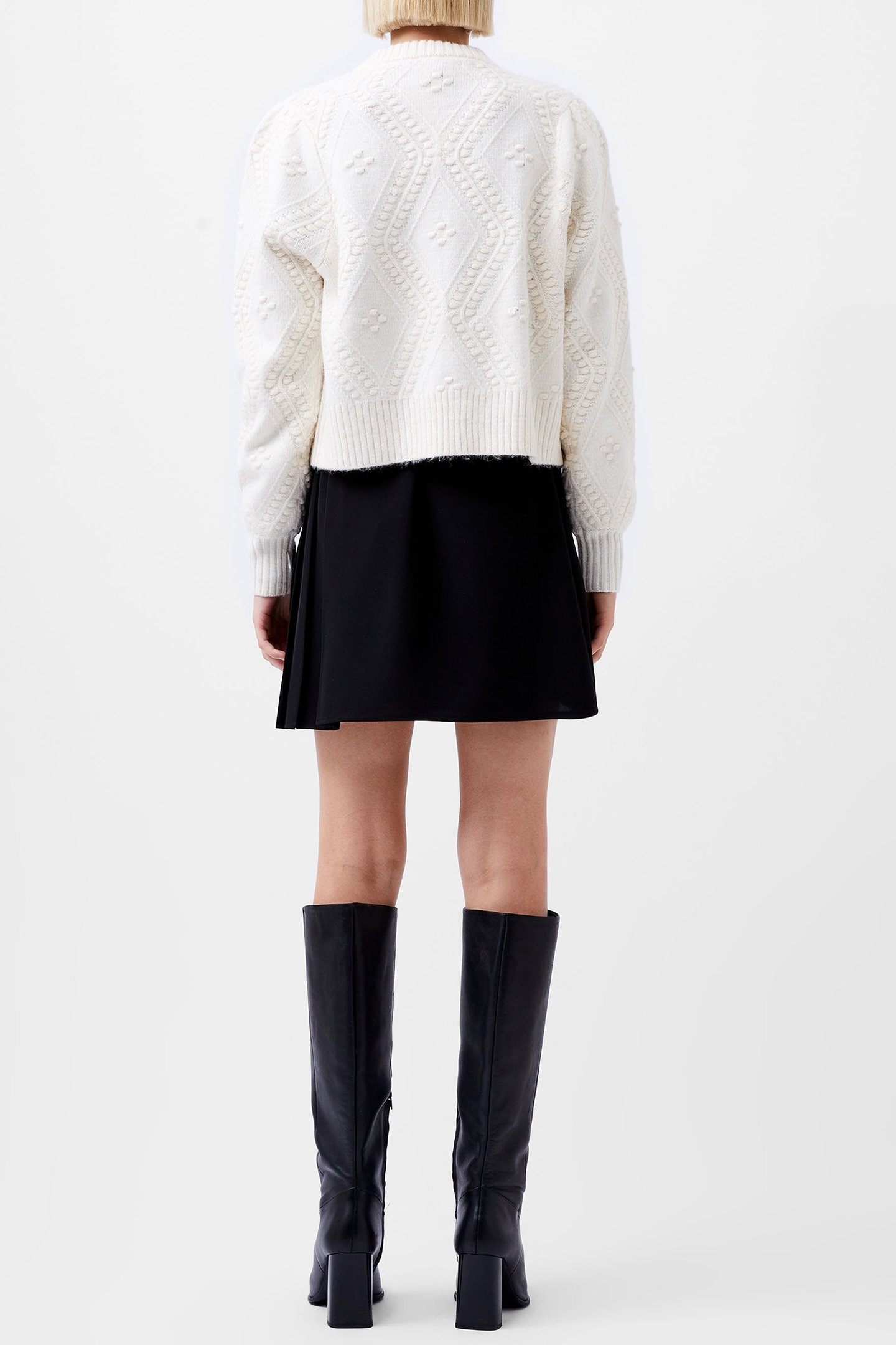 KITTY BOBBLE CARDIGAN WINTER WHITE 3