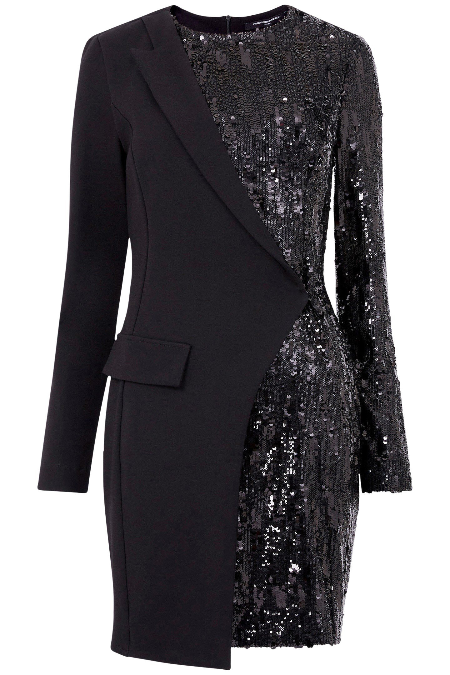 XIA PONTE SEQUIN JERSEY LS DRS BLACKOUT 4