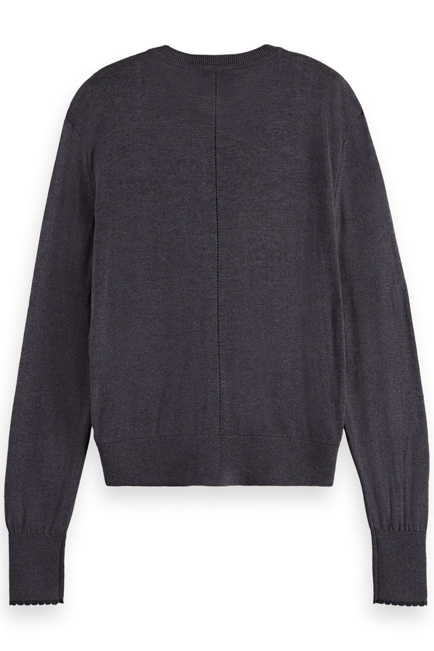 CREW NECK RELAXED CARDIGAN CHARCOAL MELANGE 2