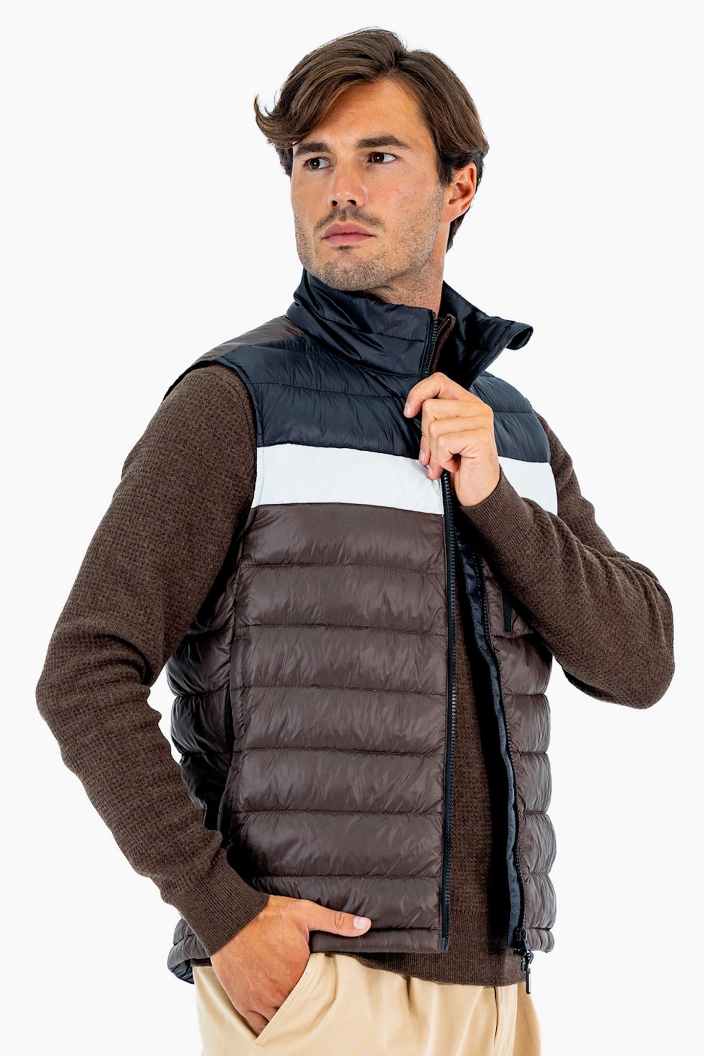 PORTLAND VEST STRIPE CHOCOLATE 4