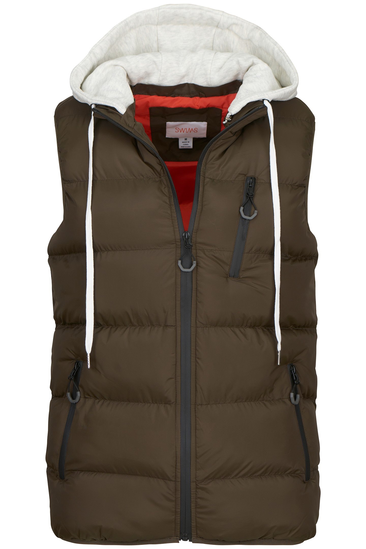 HELGHOODIEPUFFERVEST BROWN 1