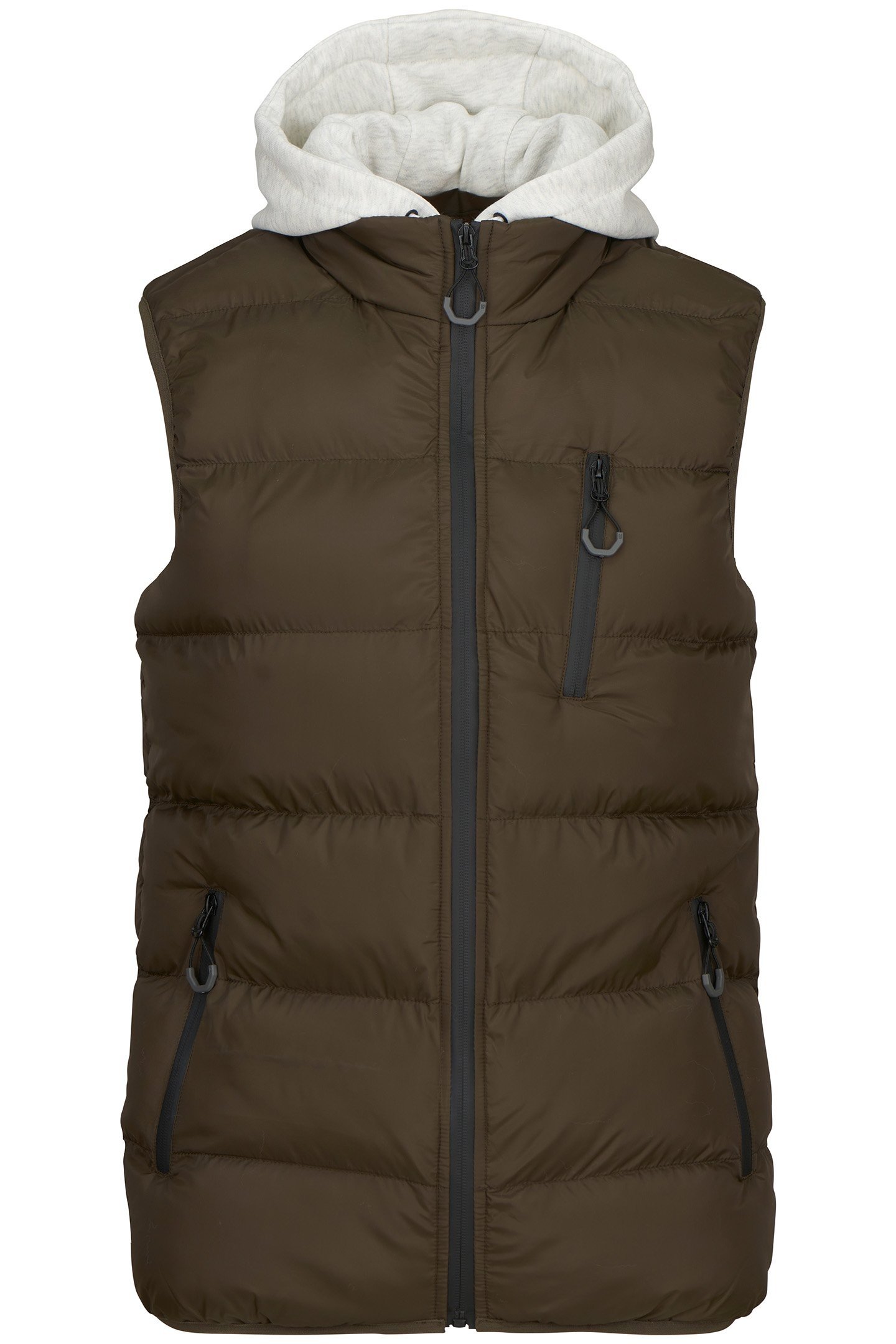 HELGHOODIEPUFFERVEST BROWN 2