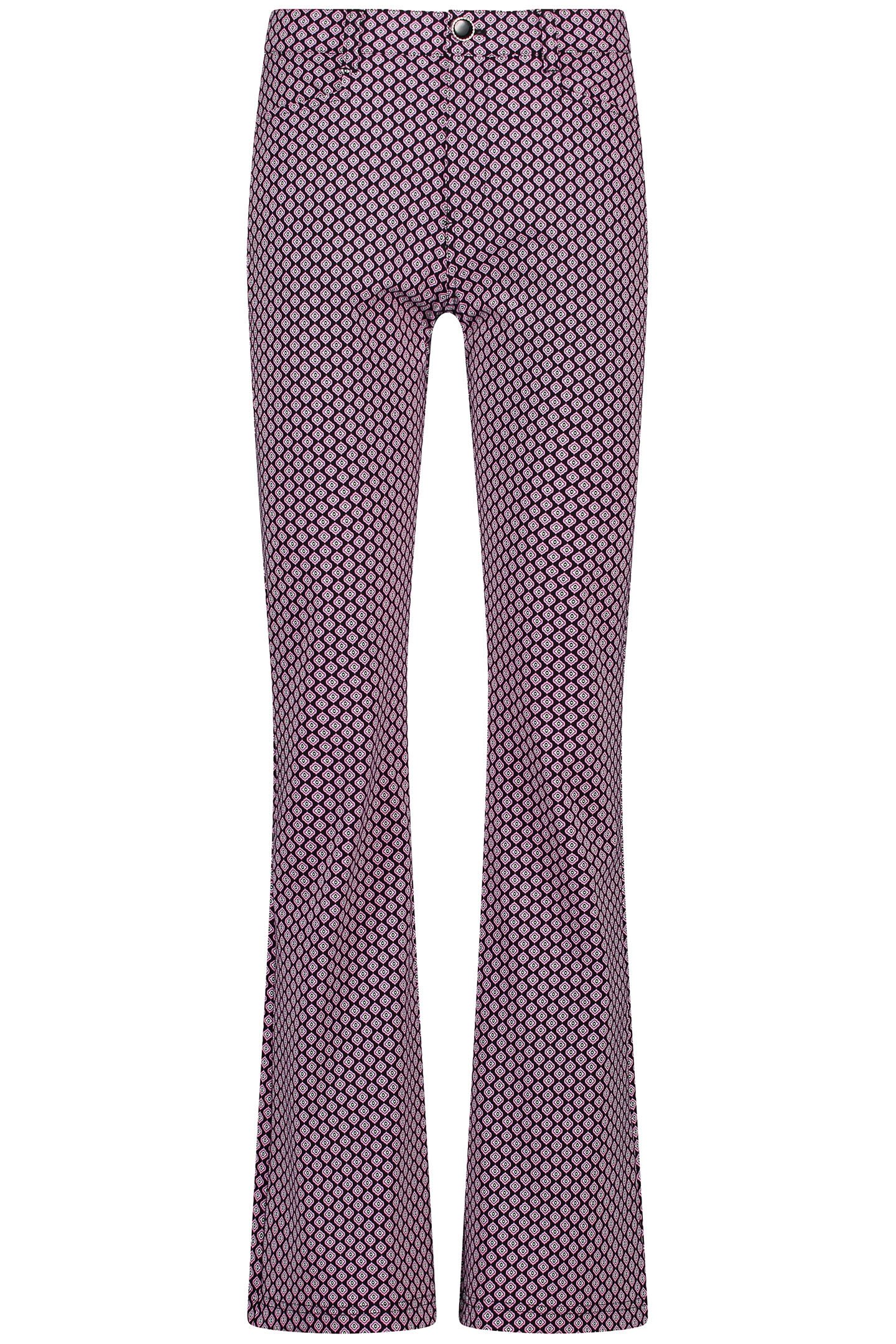TROUSERS TRAVEL LITTLE DIAMONDS PRINT BLACKS 2