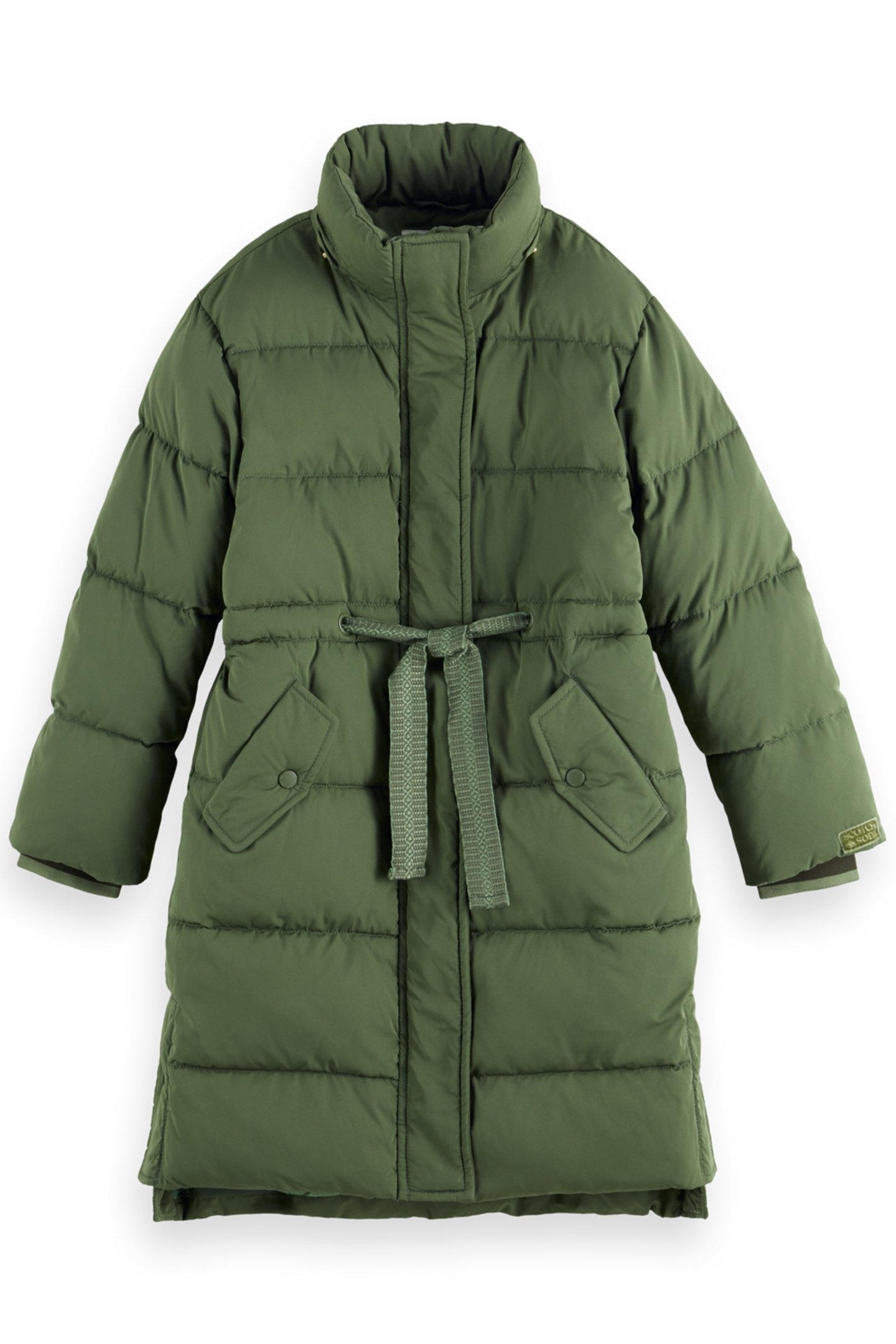 GIRL LONG PUFFER JACKET PINE GREEN 3