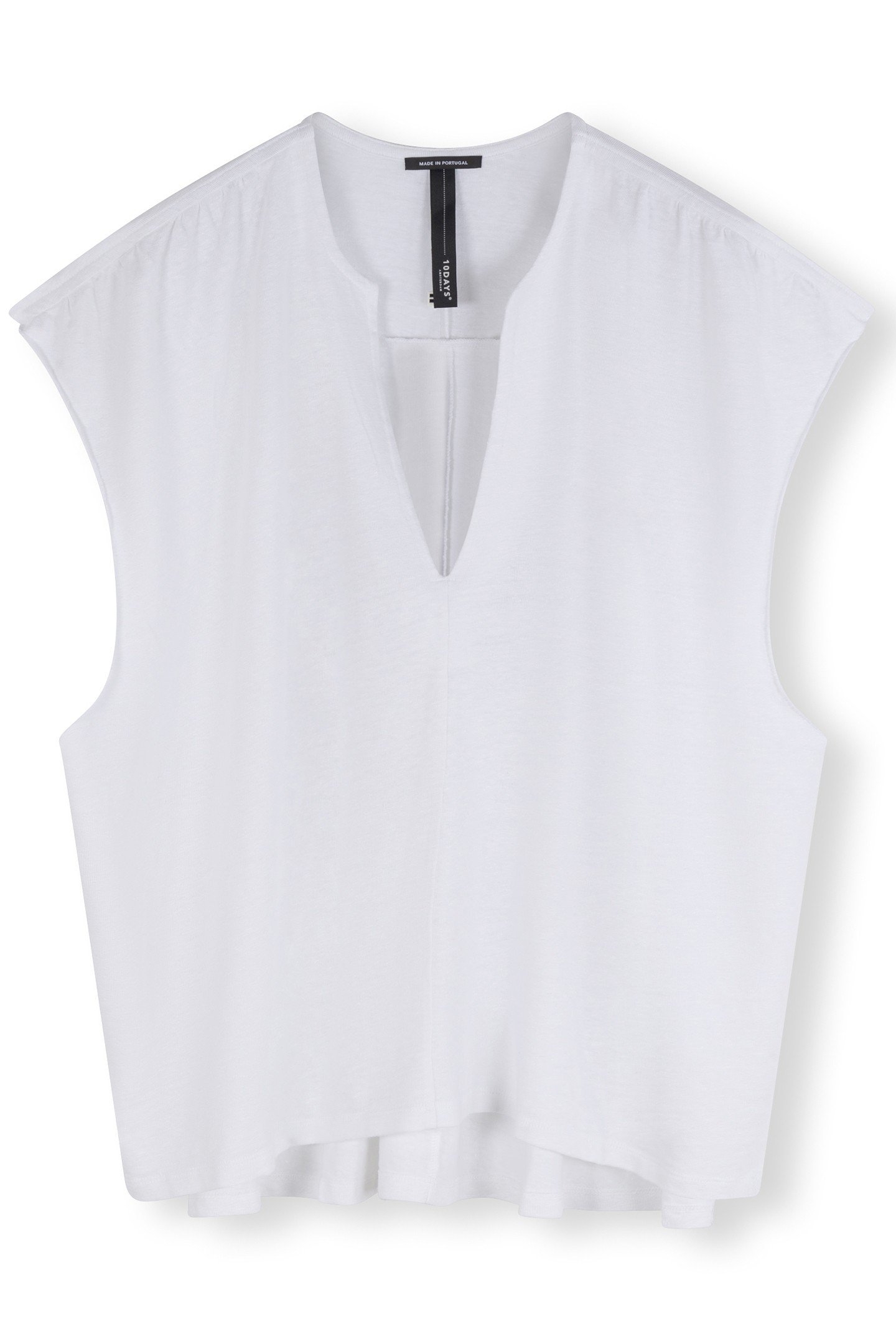 SLEEVELESS TOP LINEN WHITE 4