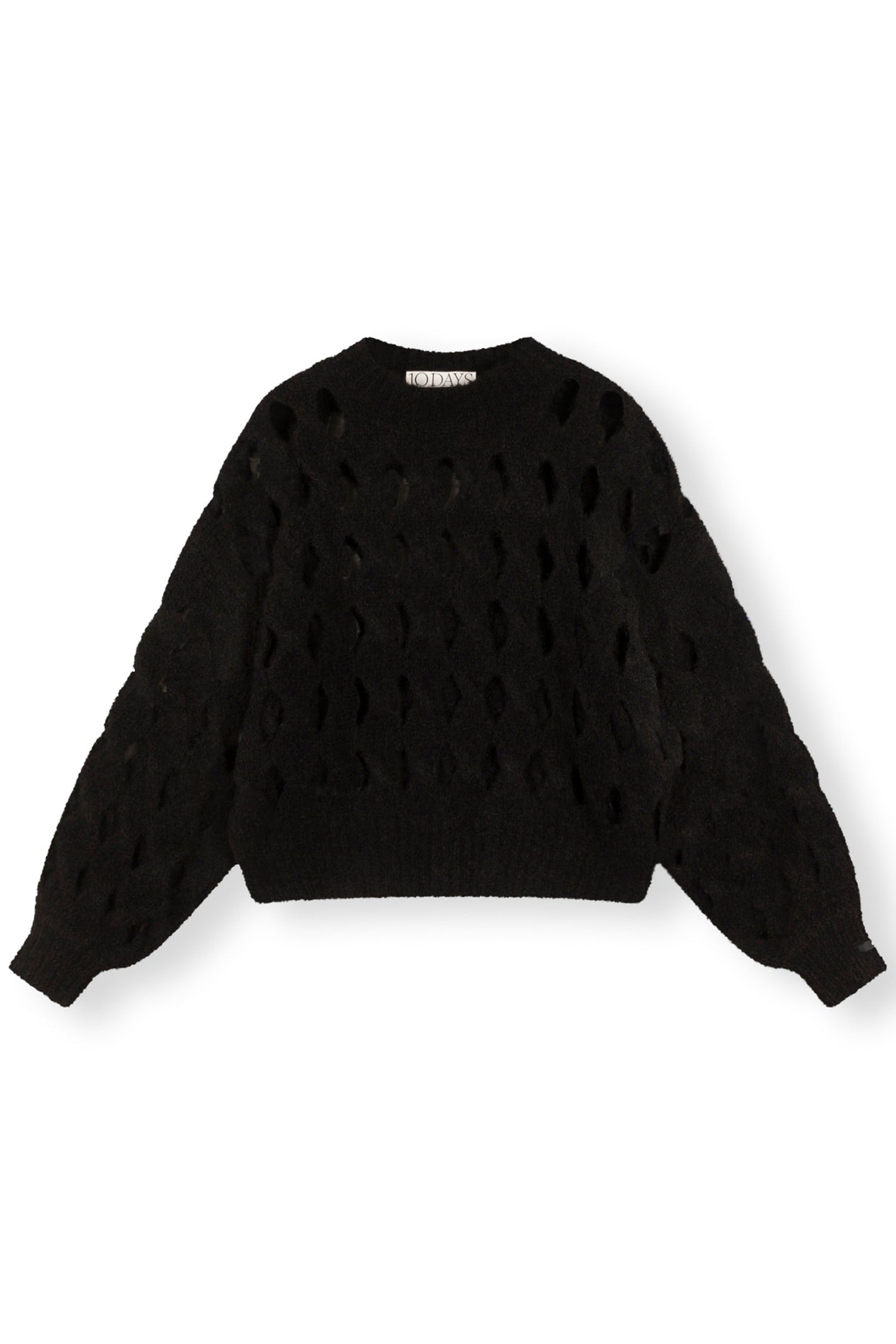 OPEN KNIT SWEATER BLACK 4