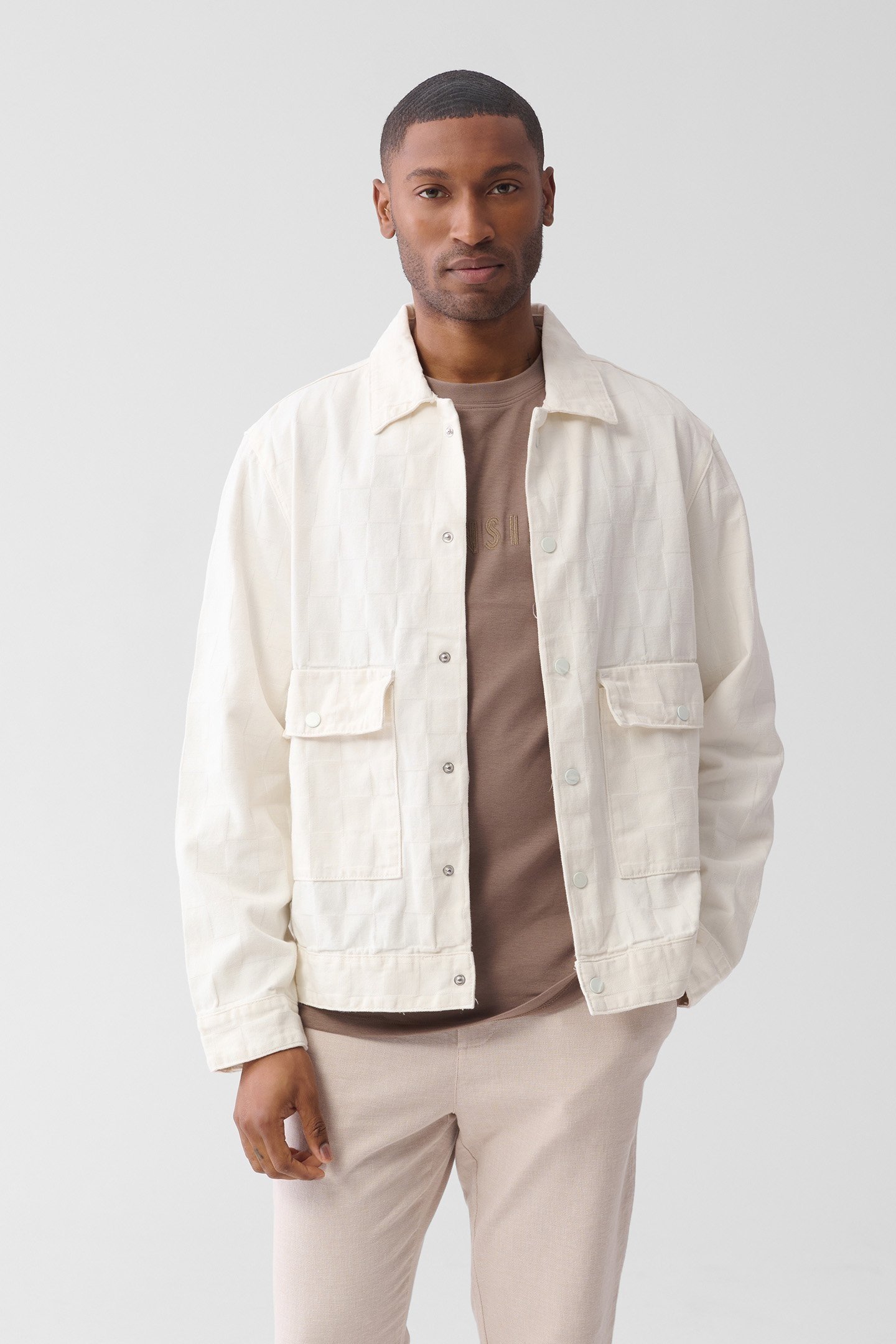 MA-SBBLOCK JACQUARD JACKET OFFWHITE 1
